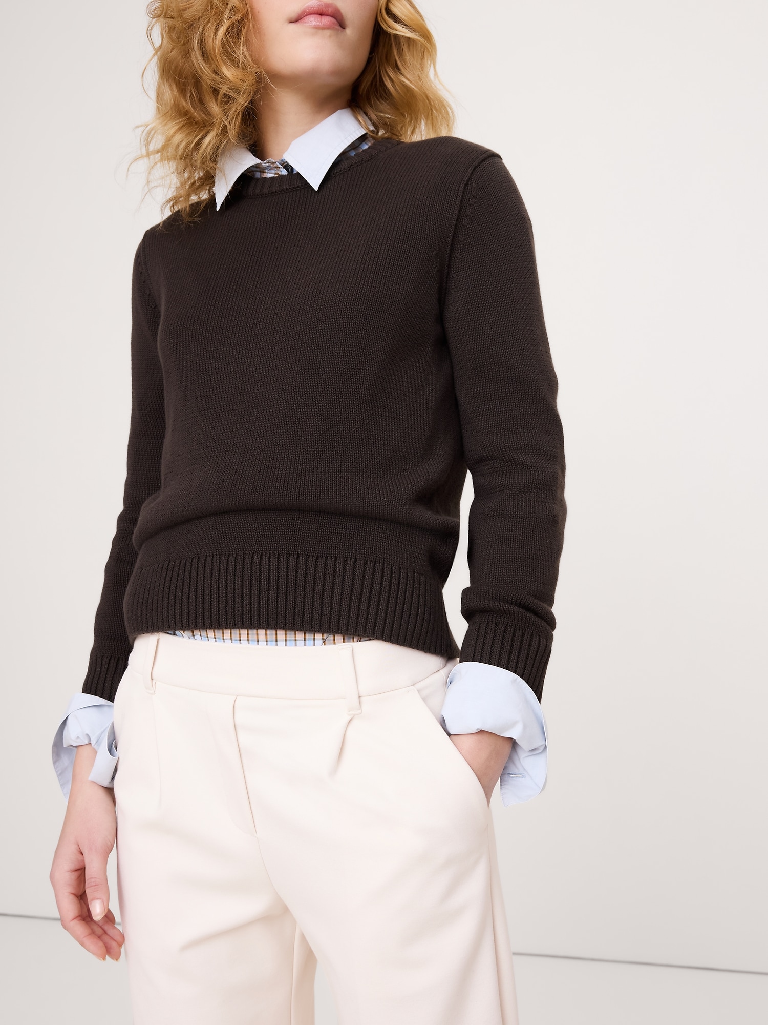 Image number 6 showing, High-Rise Wide-Leg Drapey Ponte Pull-On Pant