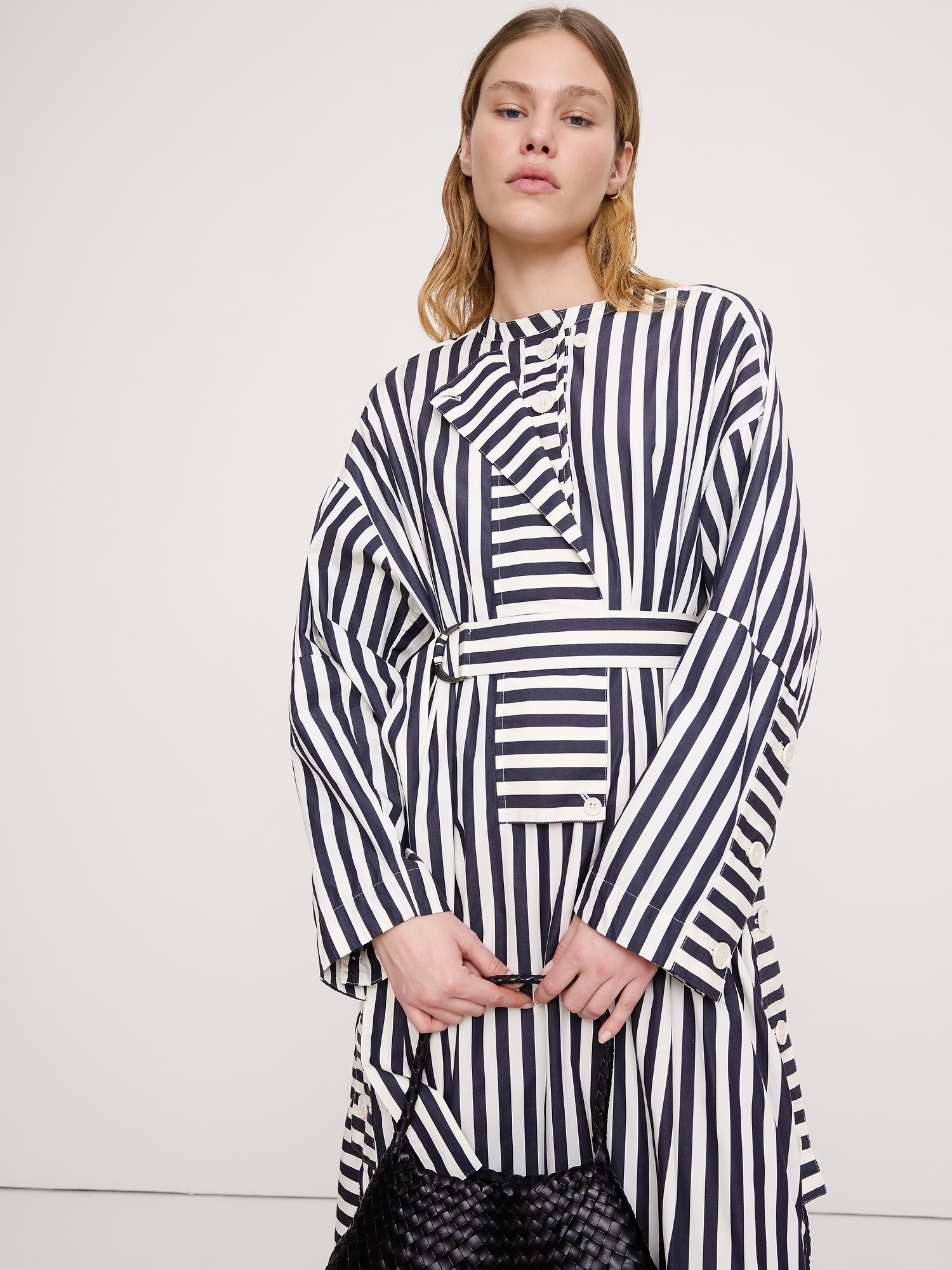 Image number 5 showing, Cotton Poplin Big-Button Shirt Dress