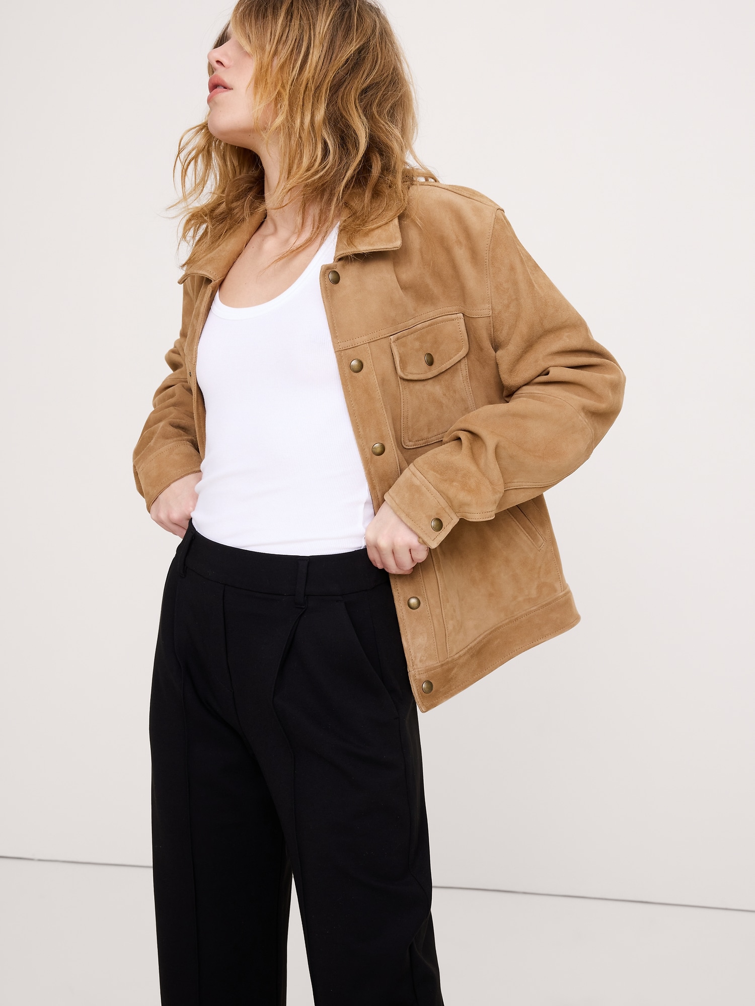 Image number 4 showing, High-Rise Tapered Drapey Ponte Pull-On Pant