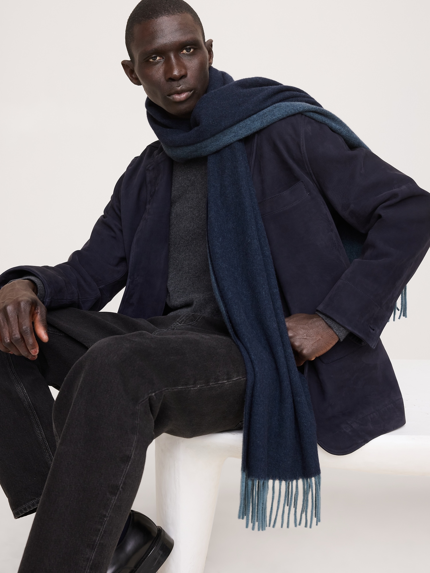 Image number 4 showing, Italian Wool-Cashmere Scarf