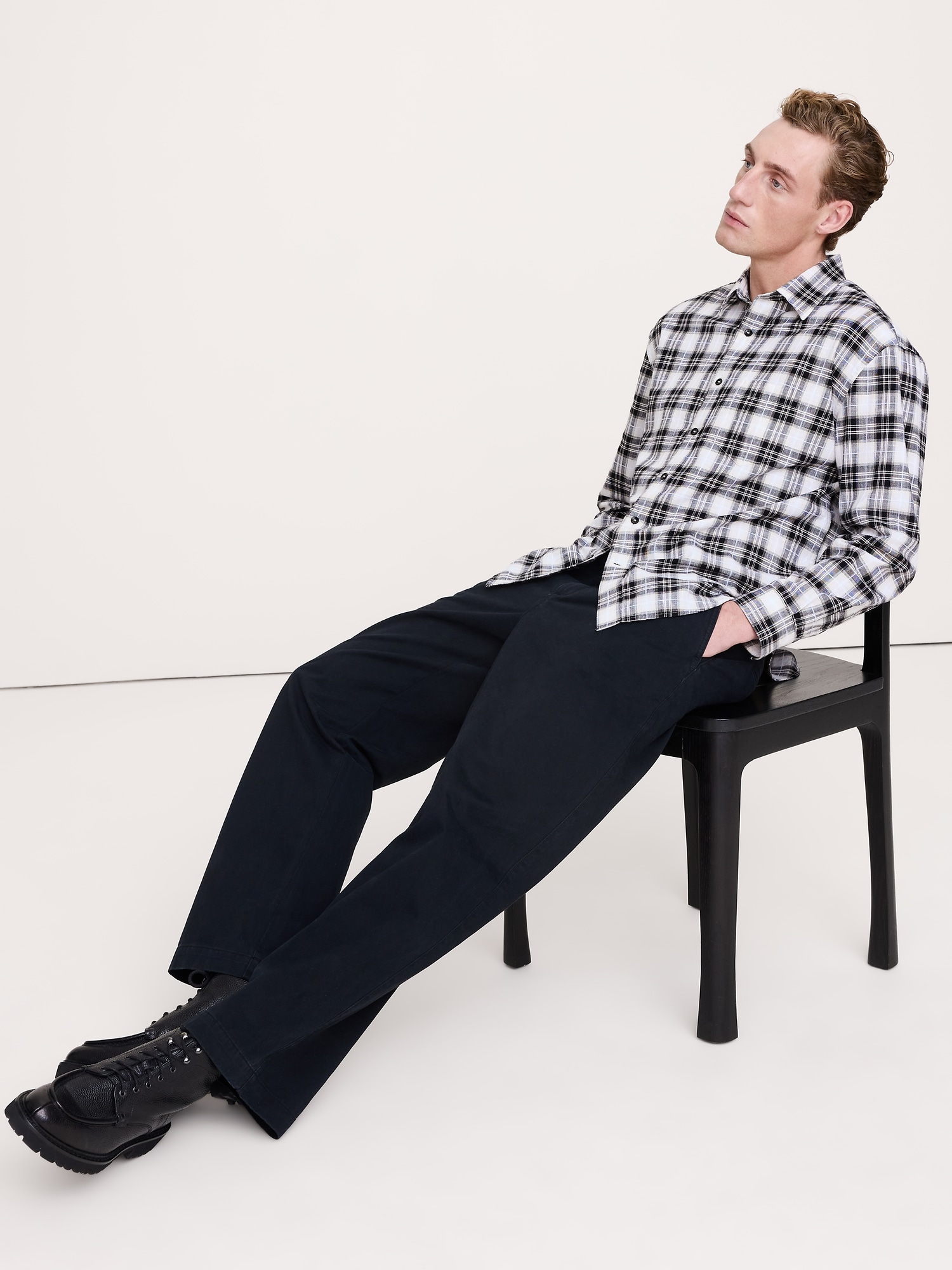 Image number 3 showing, Relaxed-Fit Slub Cotton Shirt