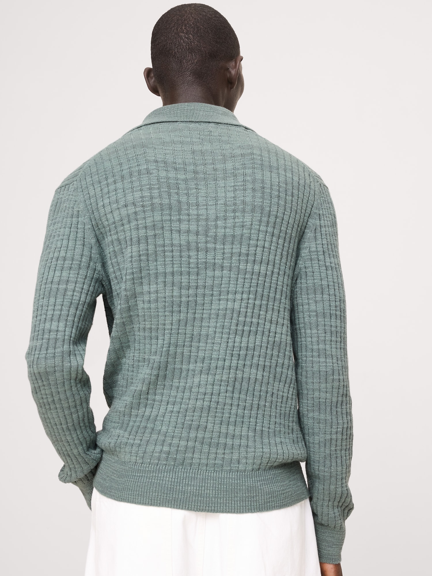 Image number 2 showing, Linen-Cotton Slub Sweater Polo