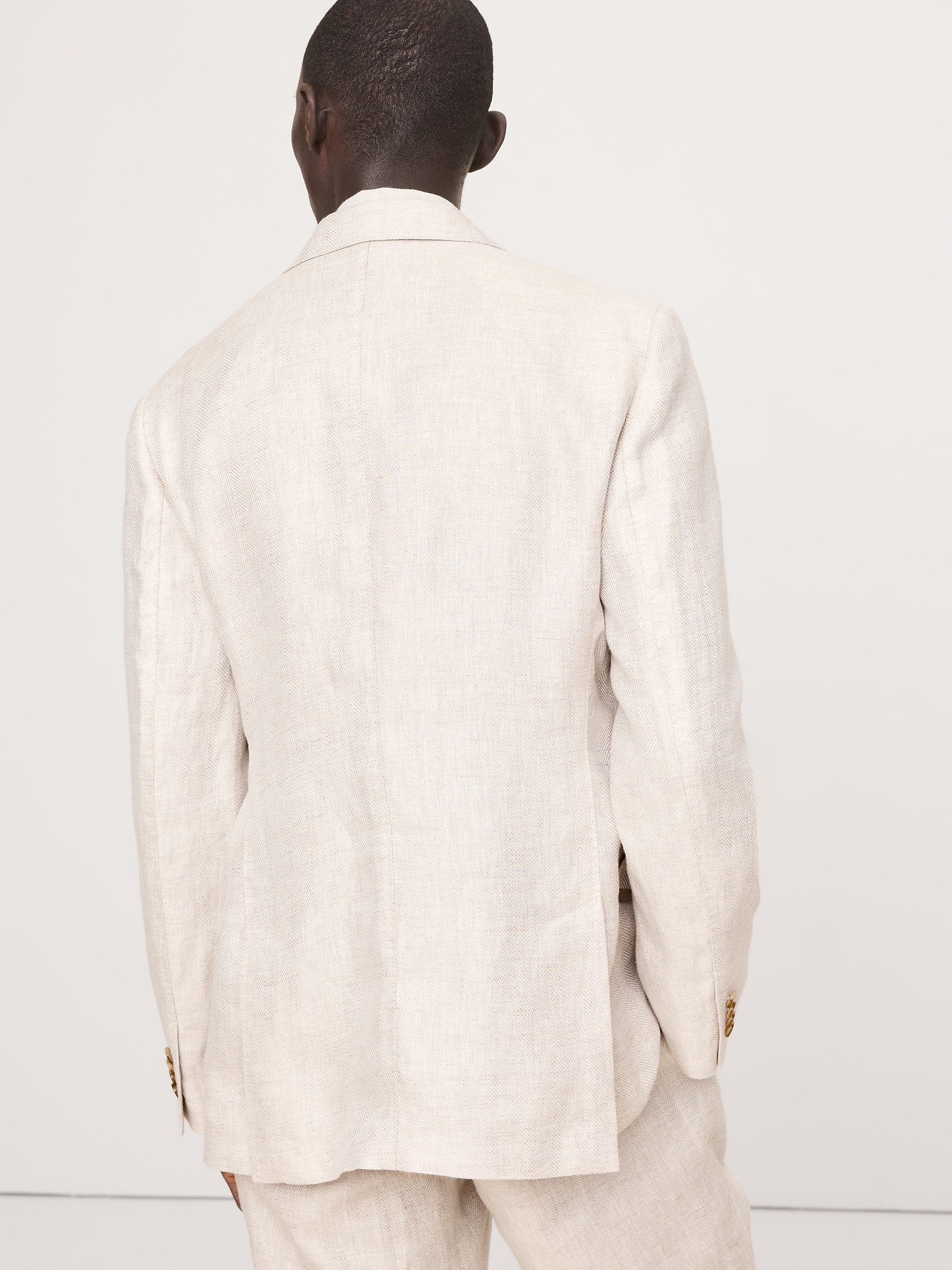 Image number 3 showing, Herringbone Linen Suit Jacket