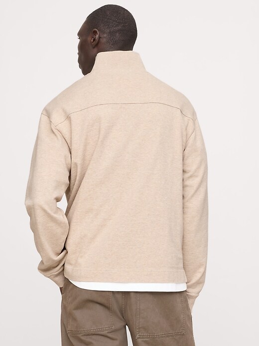 Cotton Fleece Mock Neck Sweatshirt | Banana Republic
