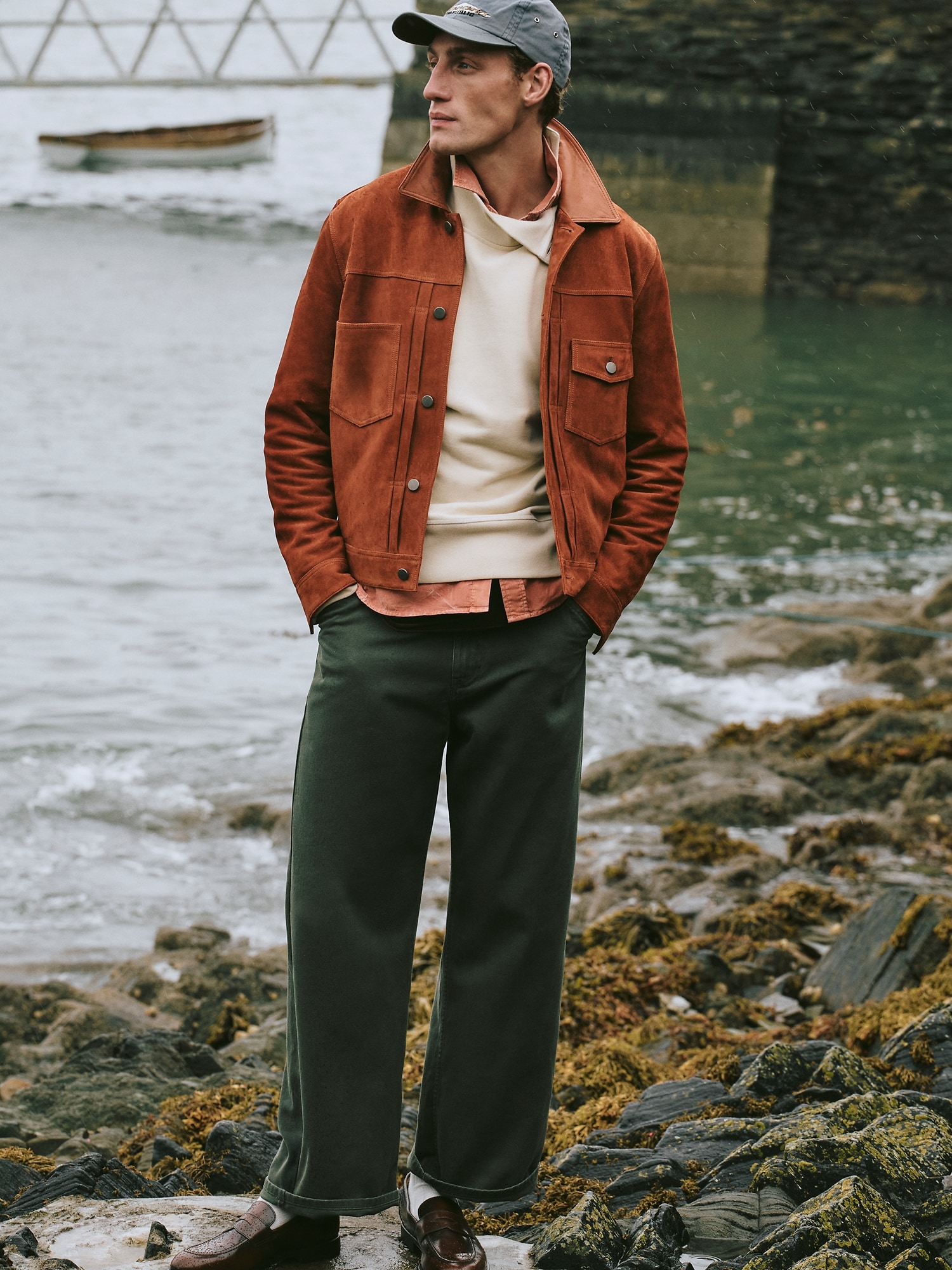 Image number 5 showing, French Terry Button-Shoulder Sweatshirt