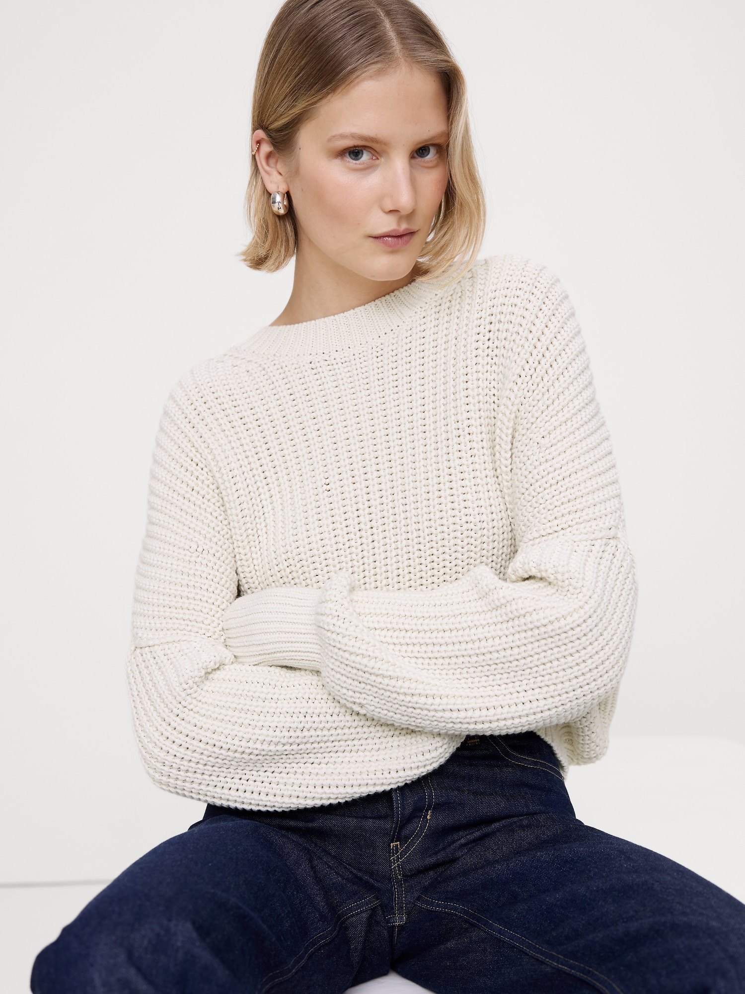 Cotton Crew-Neck Sweater