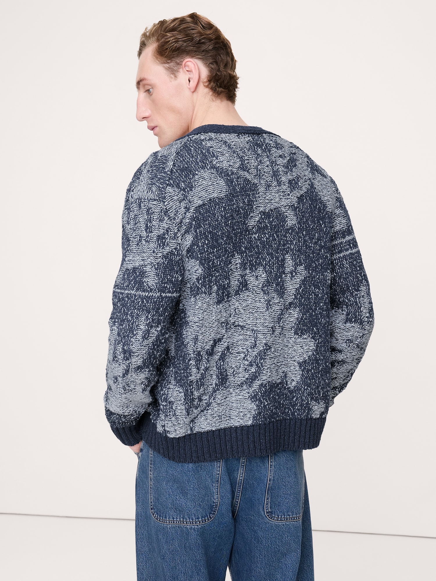 Image number 3 showing, Floral Cotton-Linen Blend Cardigan