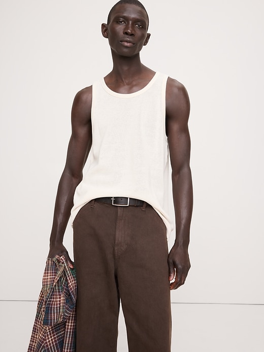 Cotton Mesh Tank | Banana Republic