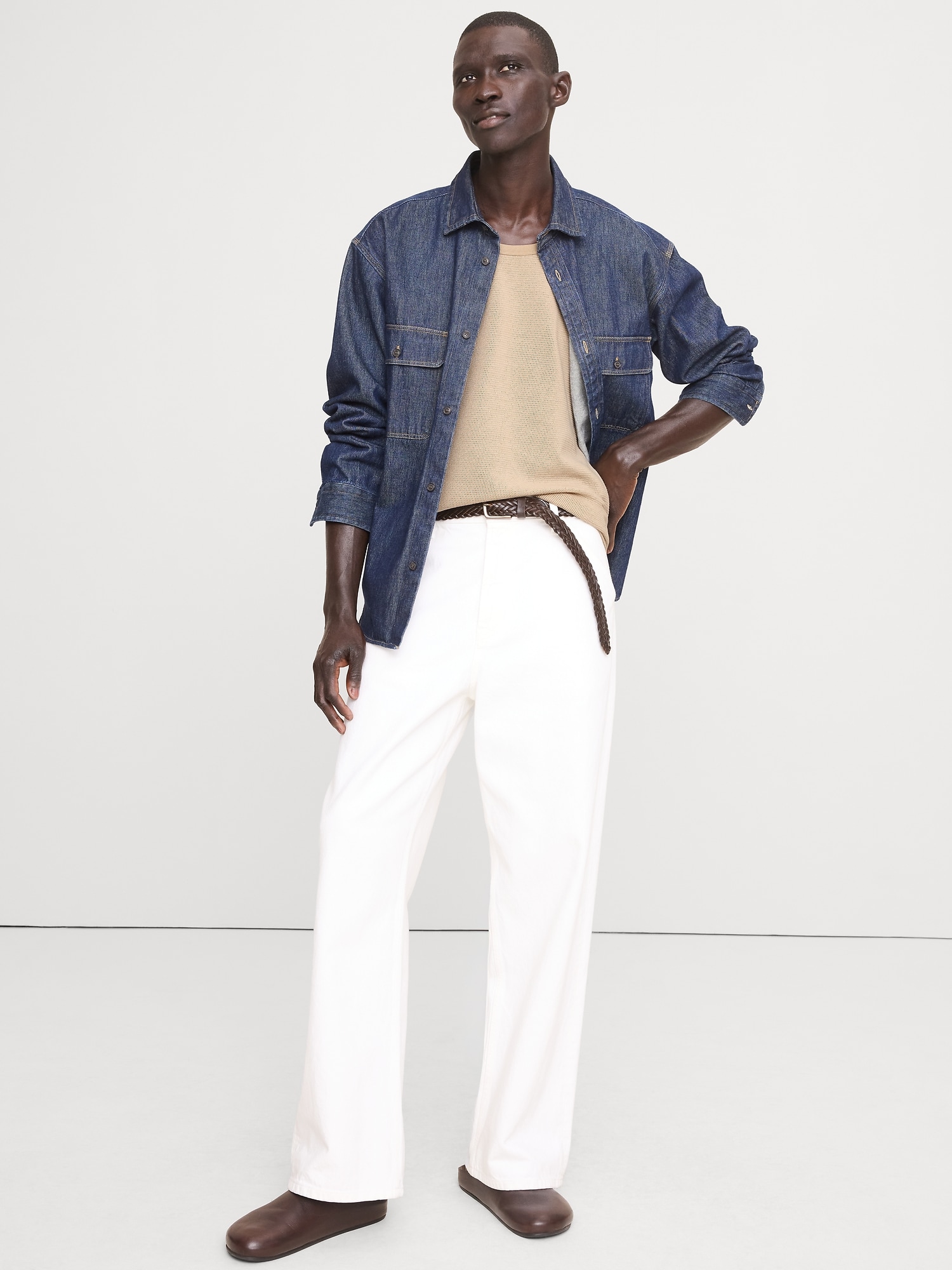 L'image numéro 3 présente Camisole à mailles en coton