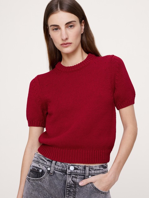 T-SHIRT EN TRICOT DE COTON
