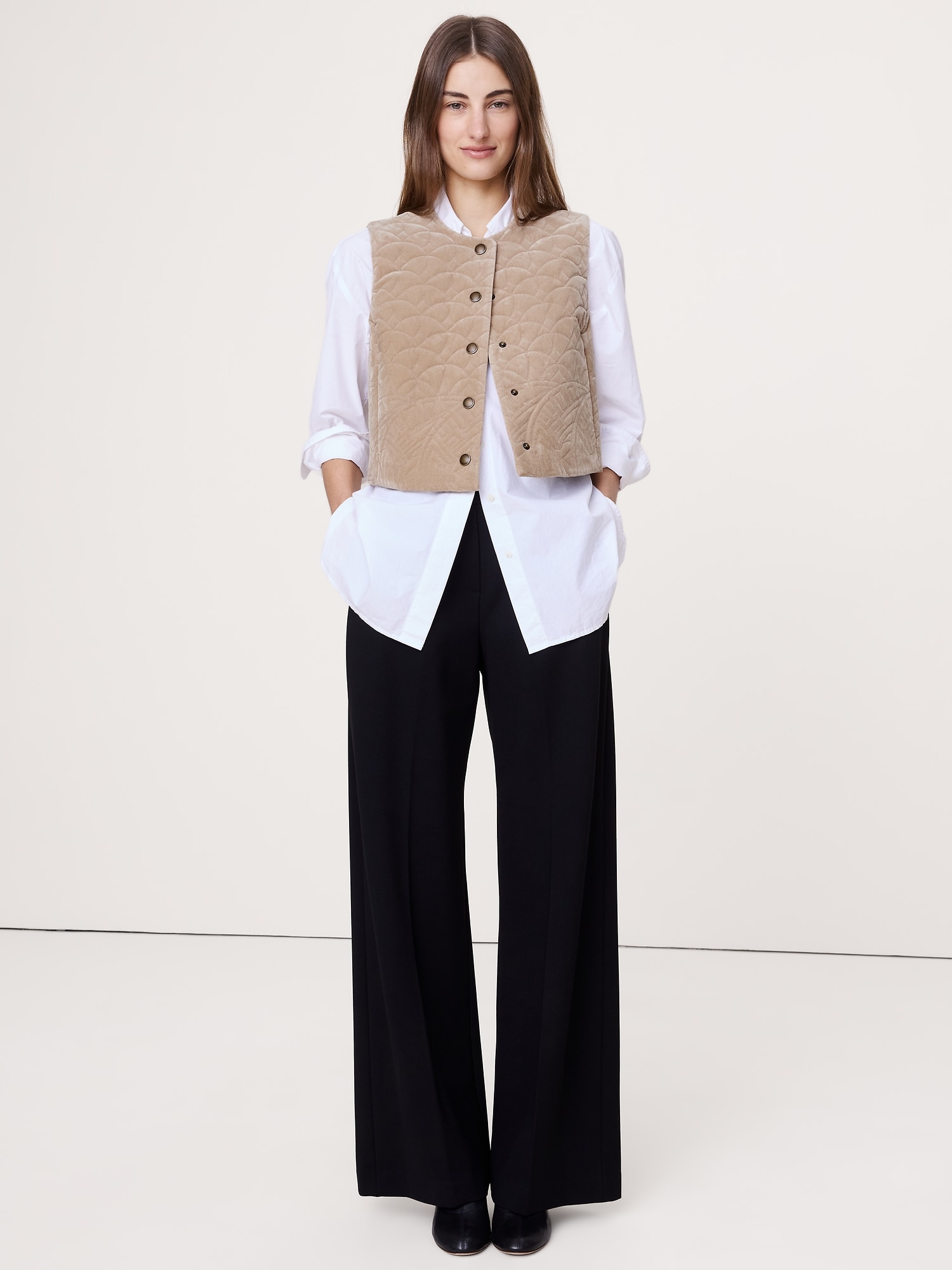 Image number 4 showing, Quilted Velvet Vest