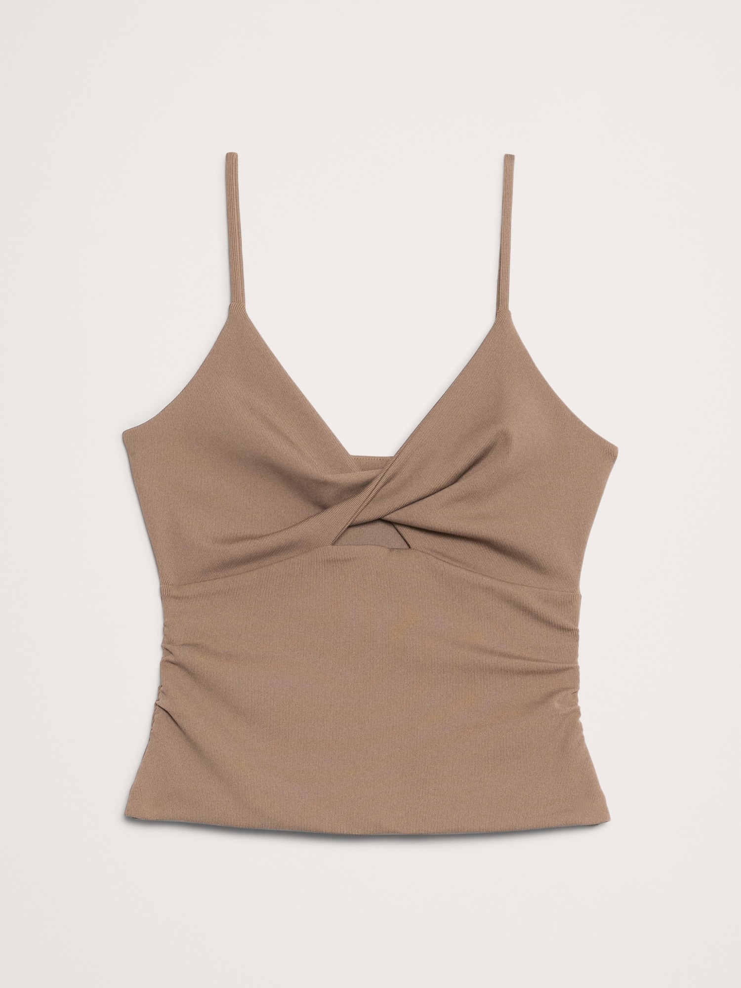 L'image numéro 4 présente Camisole à devant torsadé extensible effet sculptant