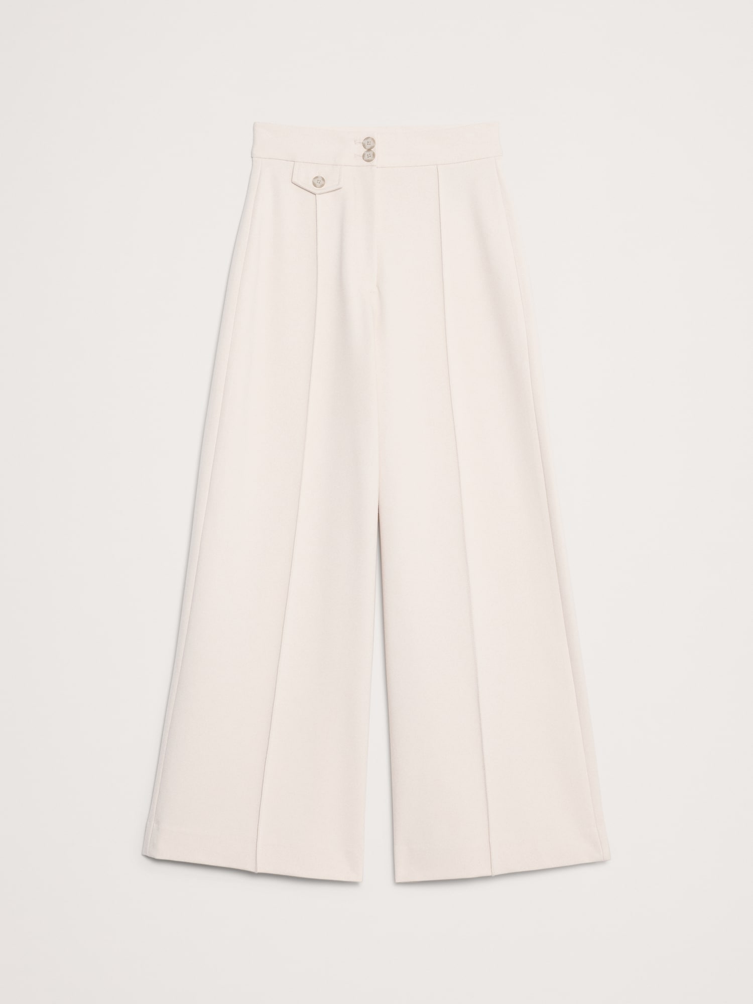 Image number 5 showing, High Rise Wide-Leg Drapey Ponte Pant