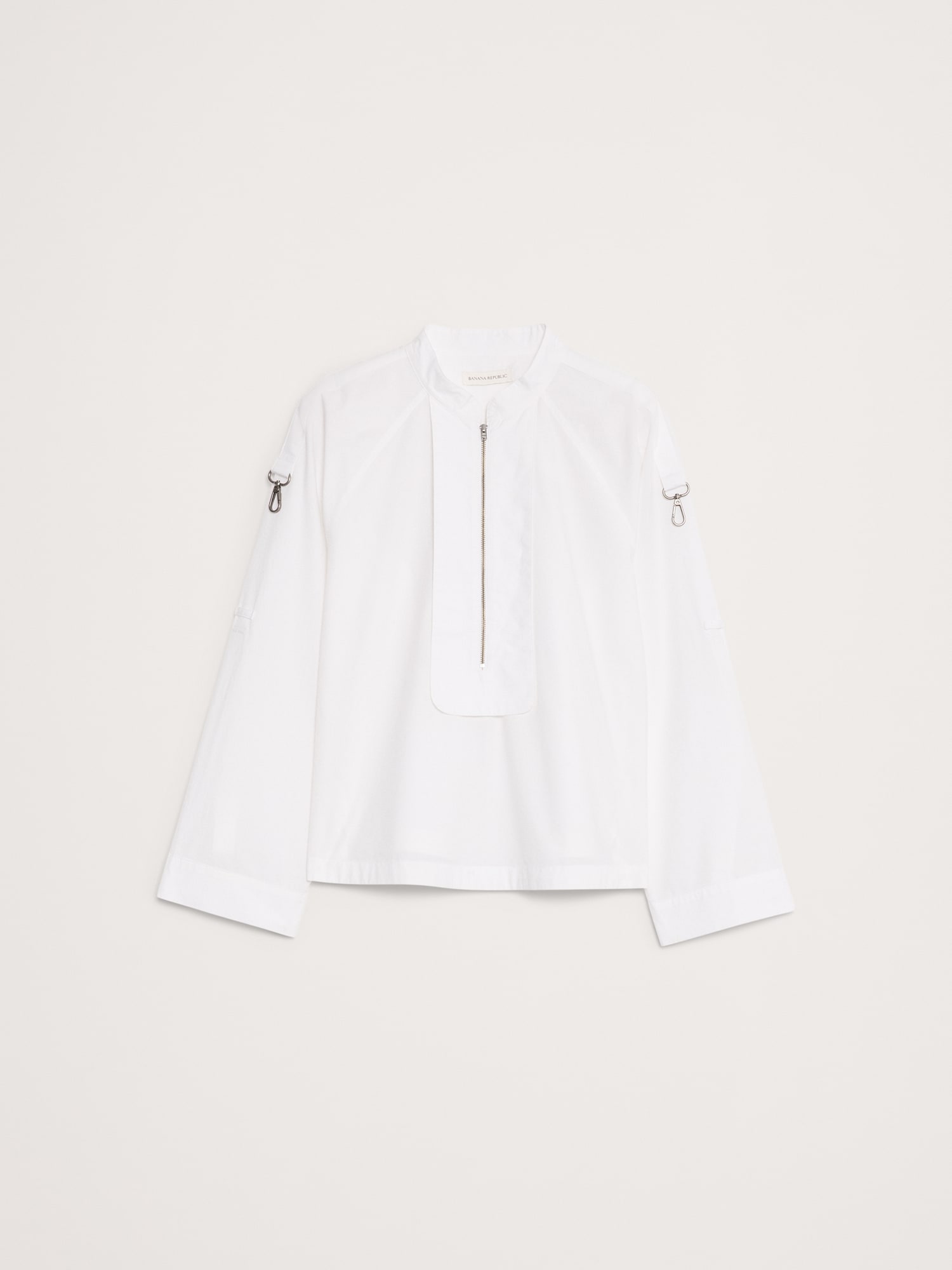 Image number 7 showing, Cotton Poplin Zip Popover Top