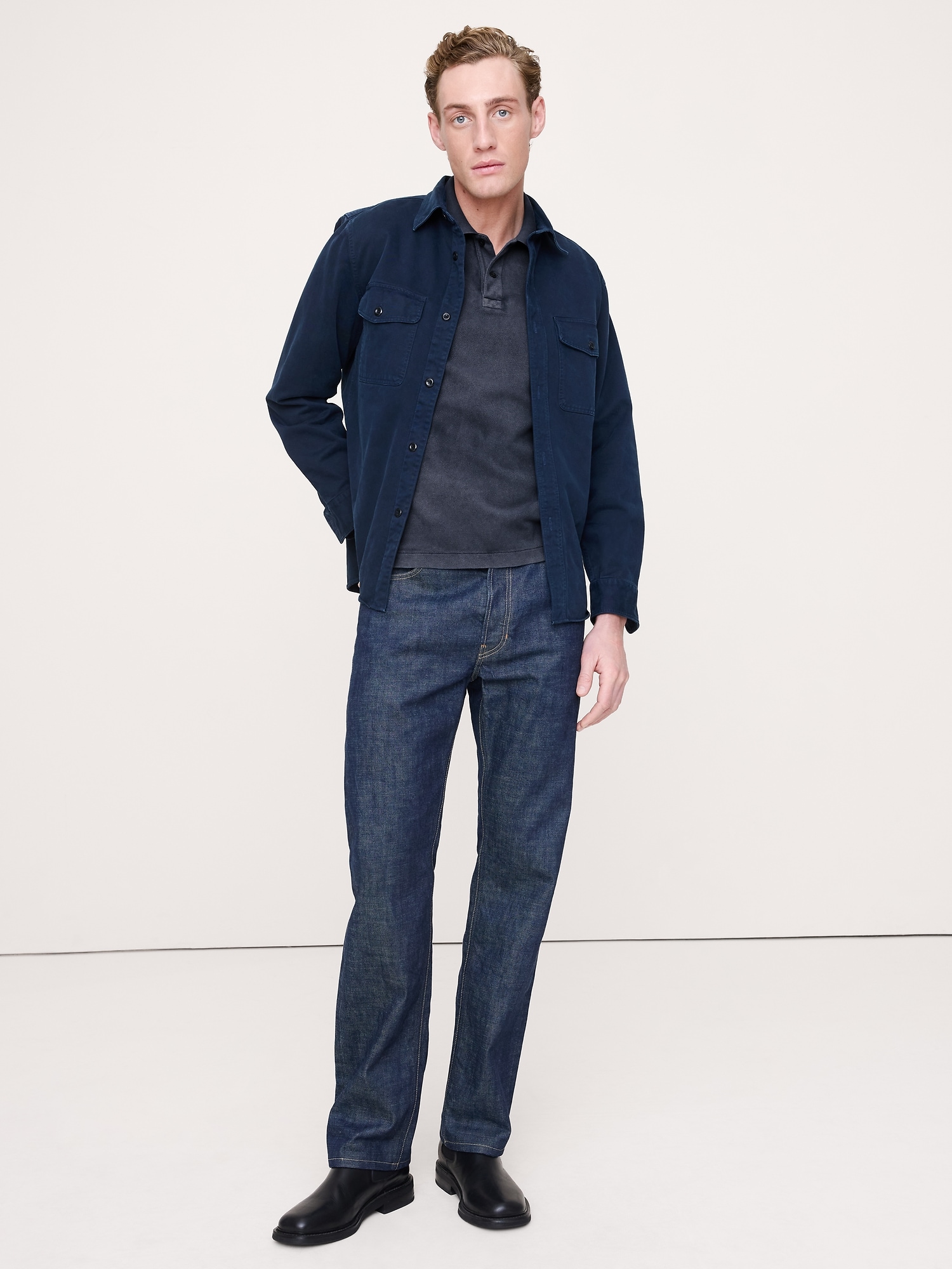 L'image numéro 3 présente Polo en piqué délavé au soleil