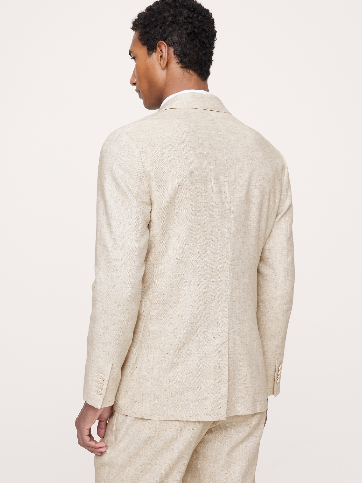 Image number 3 showing, Herringbone Cotton-Linen Suit Jacket