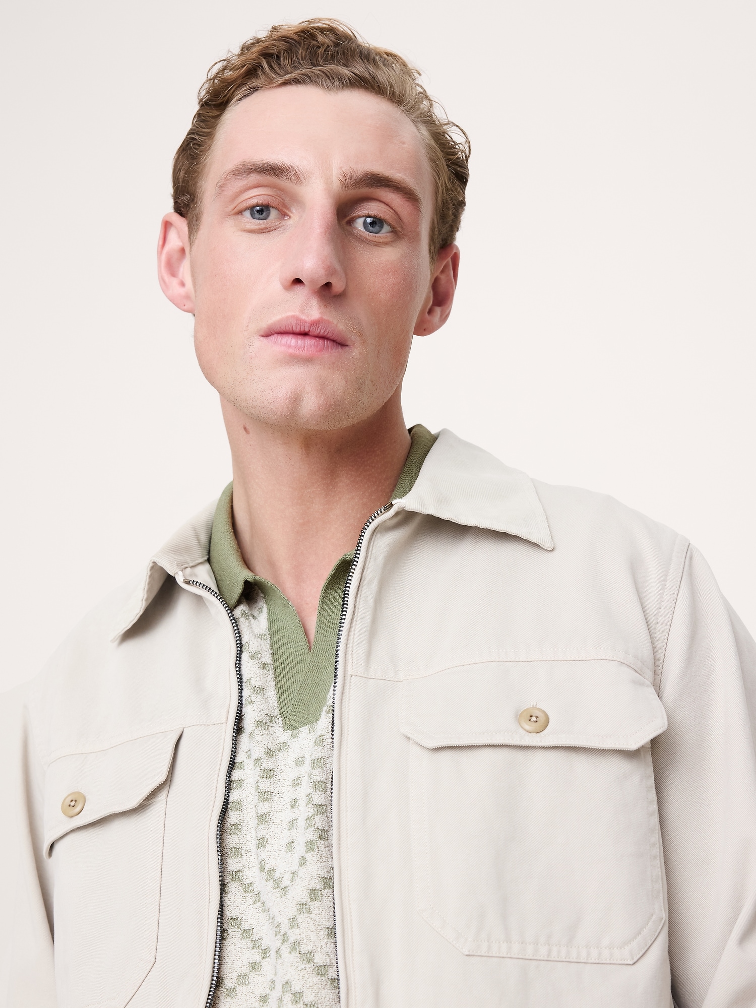 Image number 3 showing, Linen-Cotton Blend Jacquard Polo