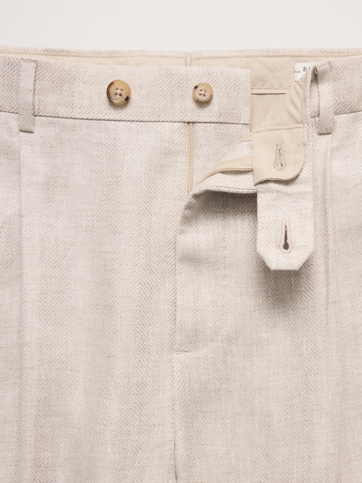 Image number 6 showing, Slim Herringbone Linen Suit Pant