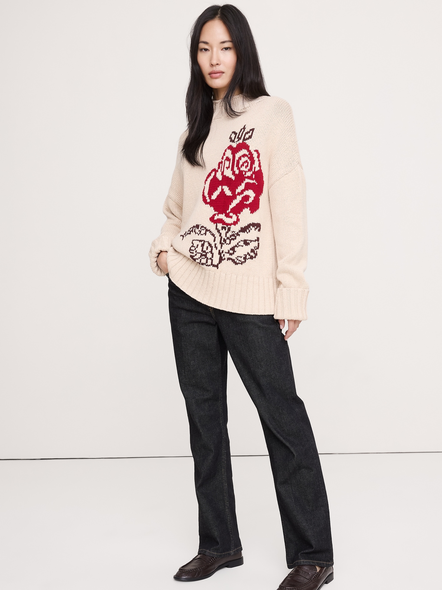 CHANDAIL LONG EN COTON ÉPAIS