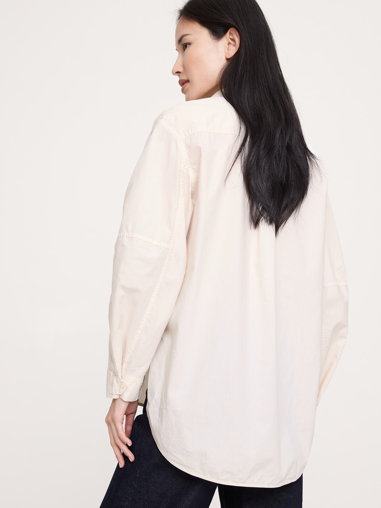 Image number 5 showing, Oversized Cotton Poplin Utility Pocket Shirt