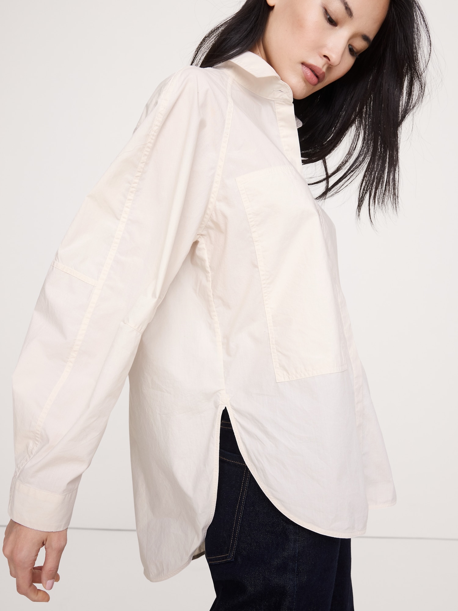 Image number 6 showing, Oversized Cotton Poplin Utility Pocket Shirt