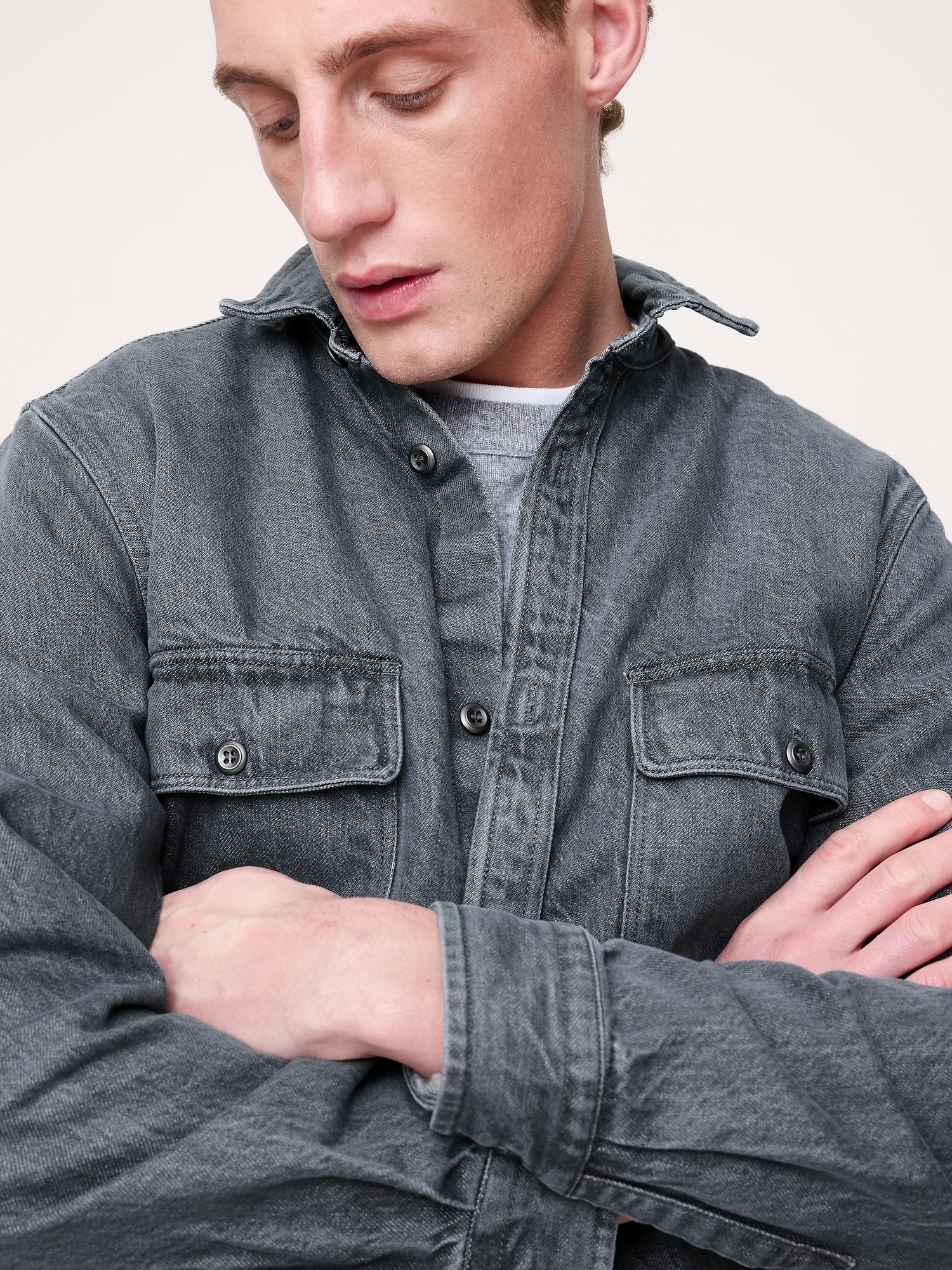 Image number 8 showing, Denim Shirt Jacket