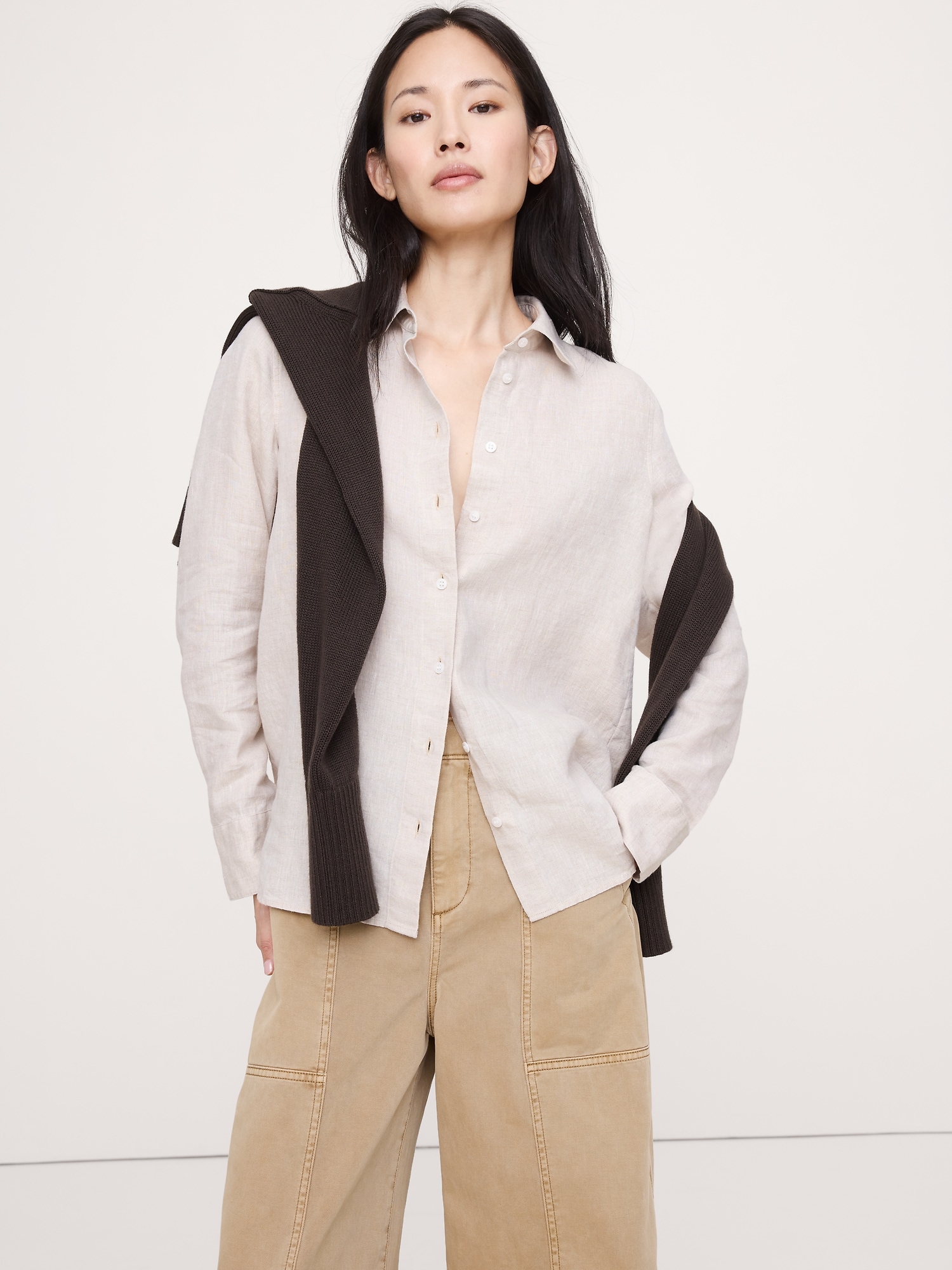 L'image numéro 6 présente Chemisier de tous les jours en lin