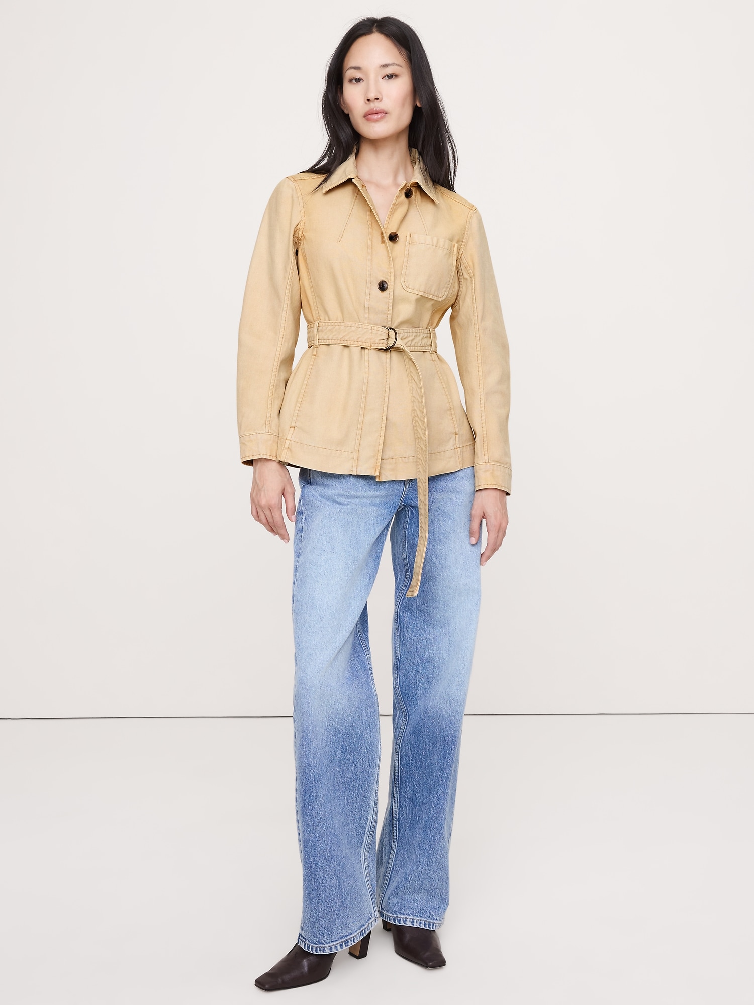 VESTE-CHEMISE EN TOILE DE COTON