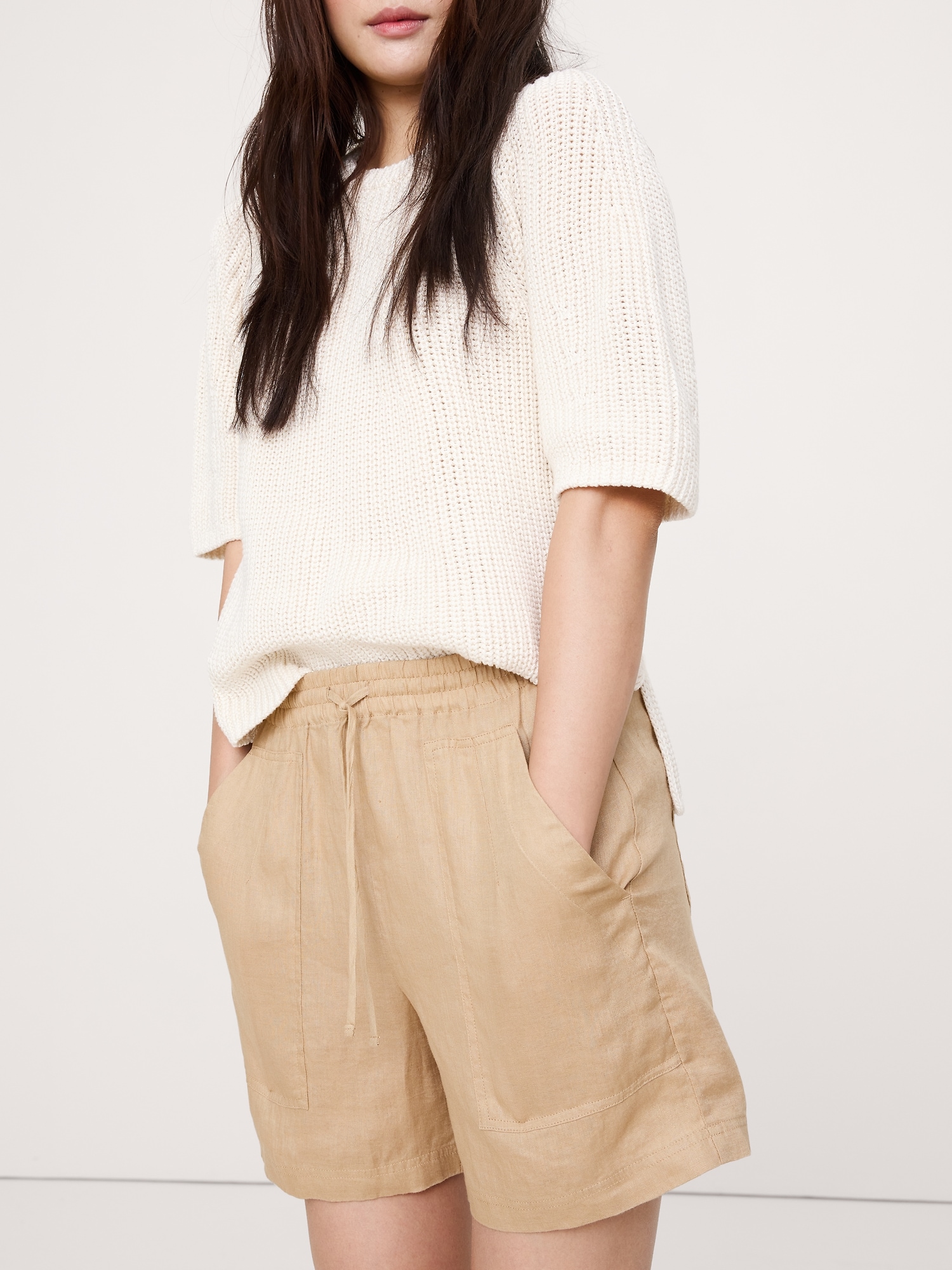L'image numéro 3 présente Short de 10 cm en lin Escapade