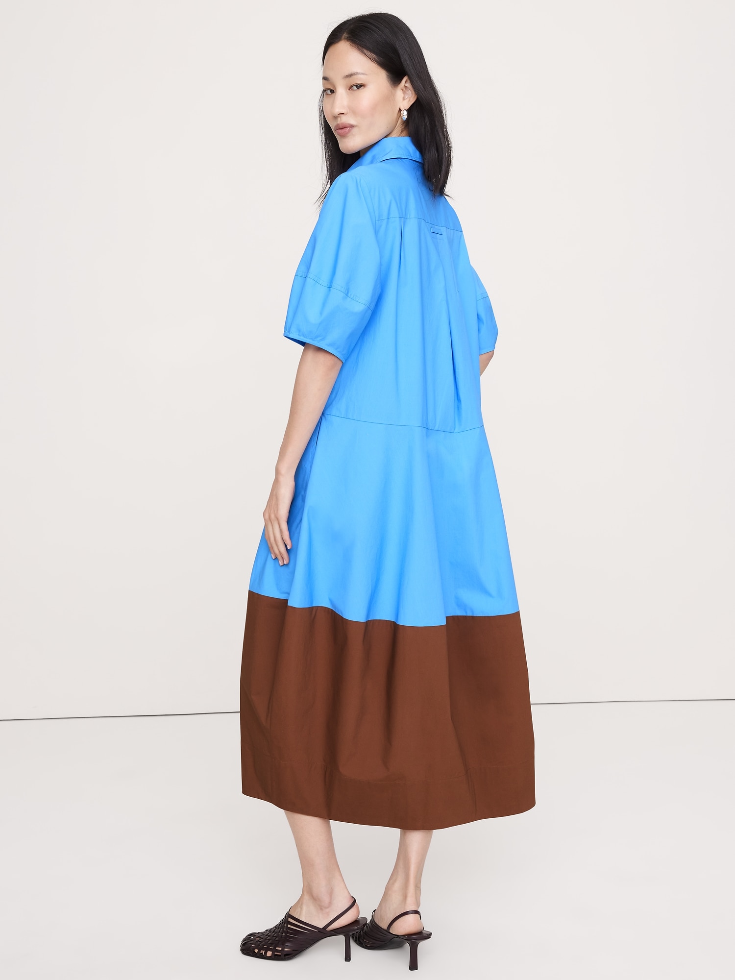 Image number 2 showing, Cotton Poplin Barrel Shirt Dress