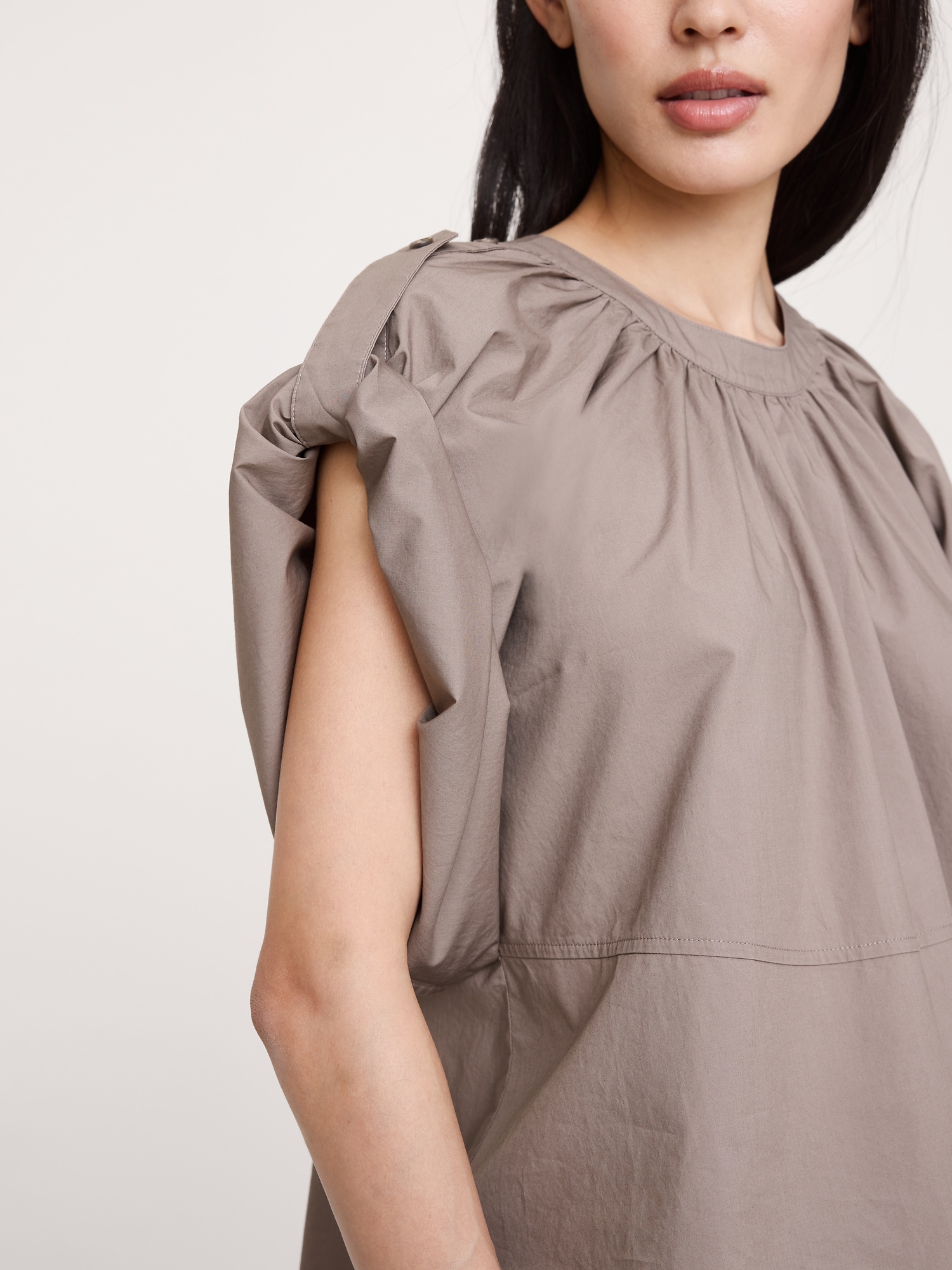 L'image numéro 6 présente Haut trapèze convertible en popeline de coton