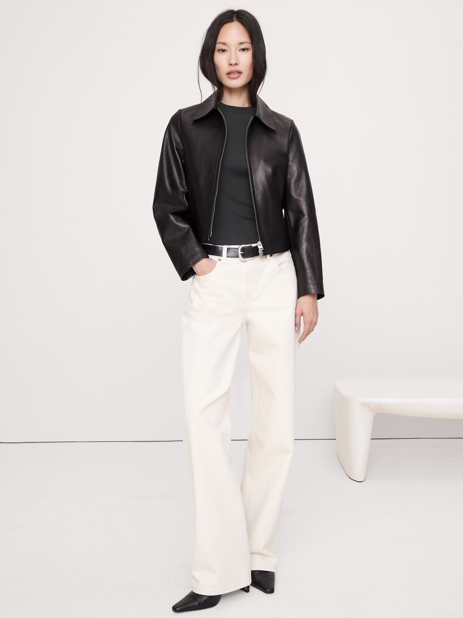 Image number 3 showing, Baby Rib Cotton Mock-Neck T-Shirt