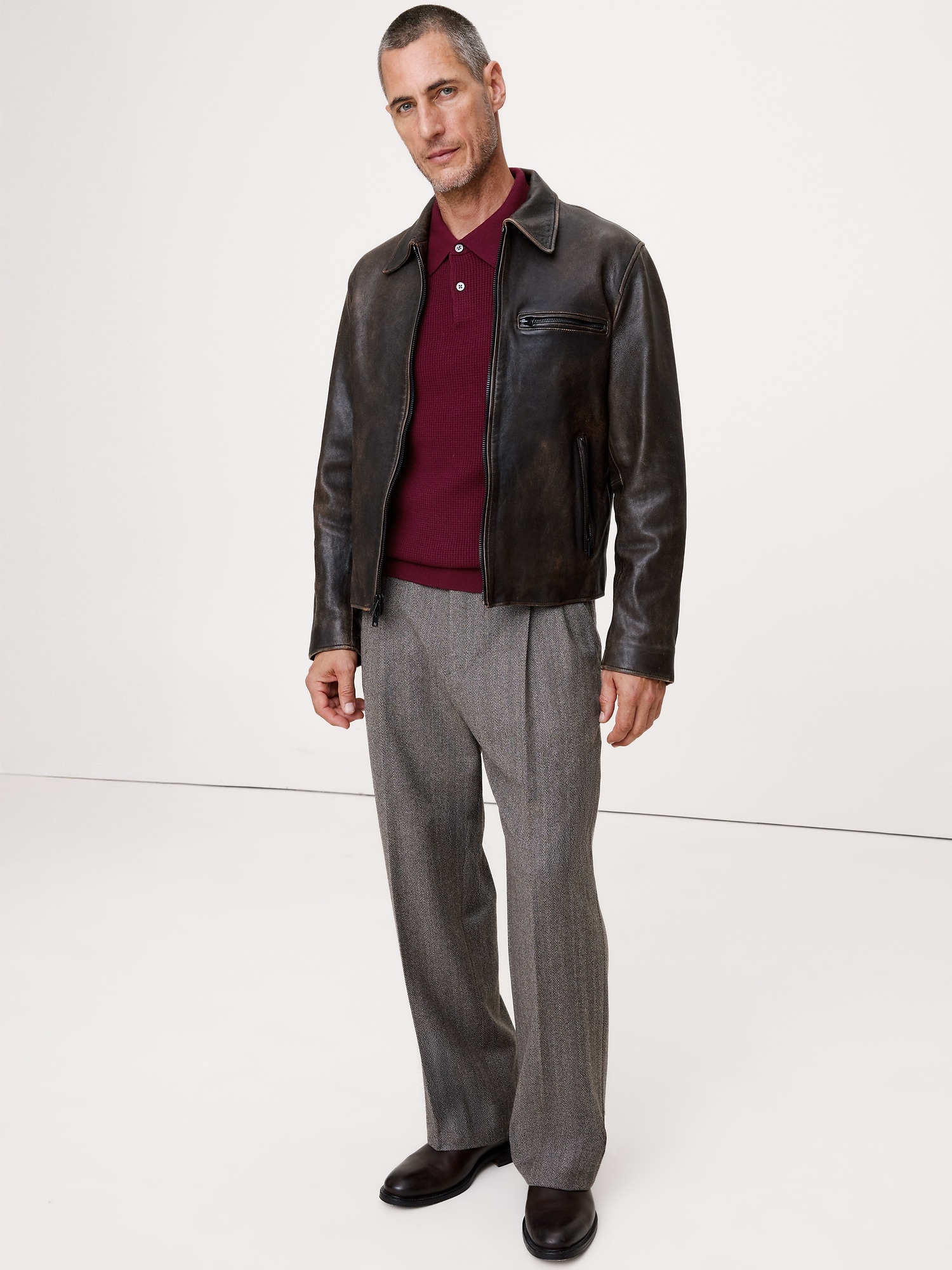 Image number 3 showing, Merino Waffle-Knit Sweater Polo