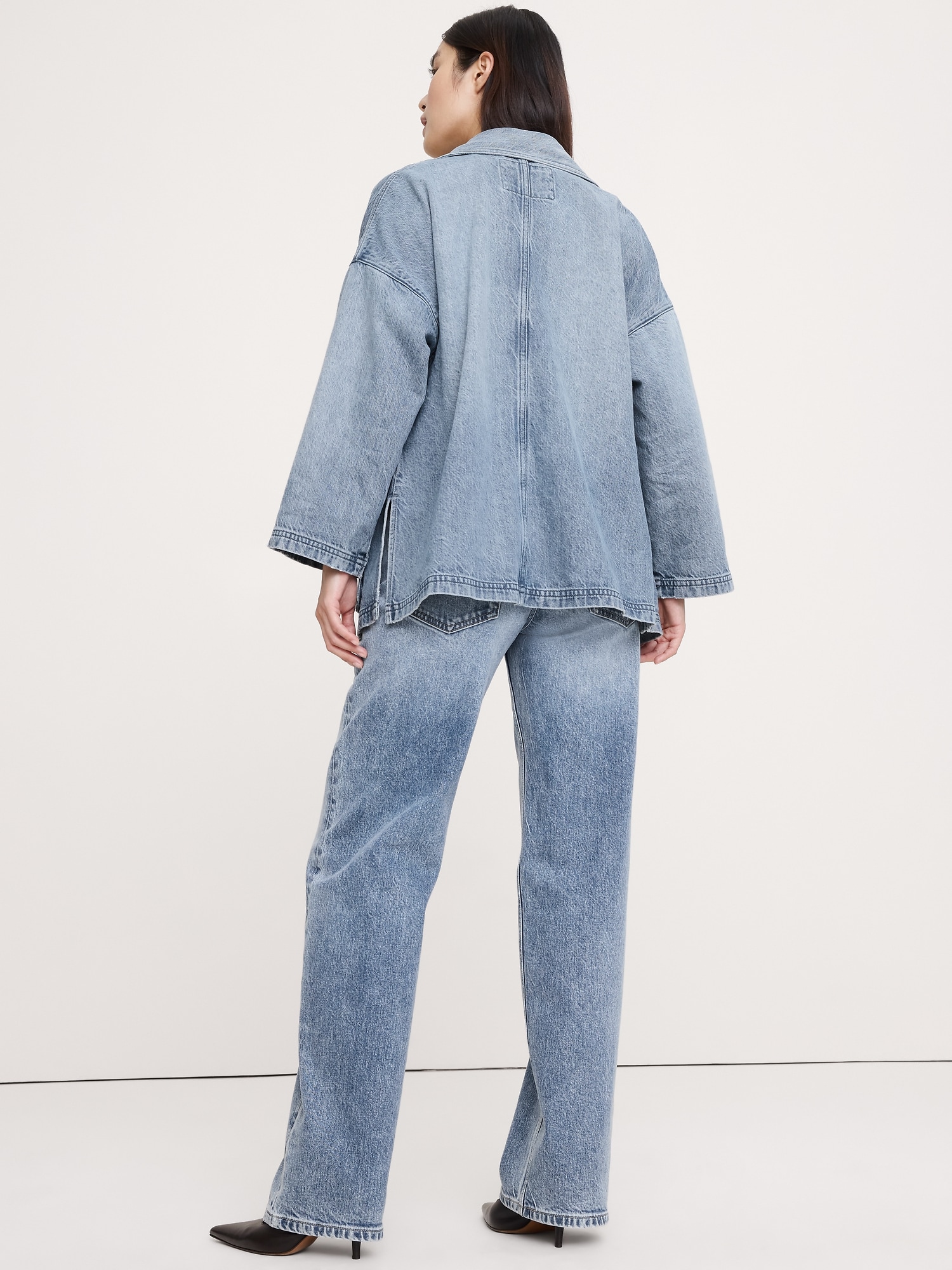 L'image numéro 3 présente Veste de travail en coton délavé