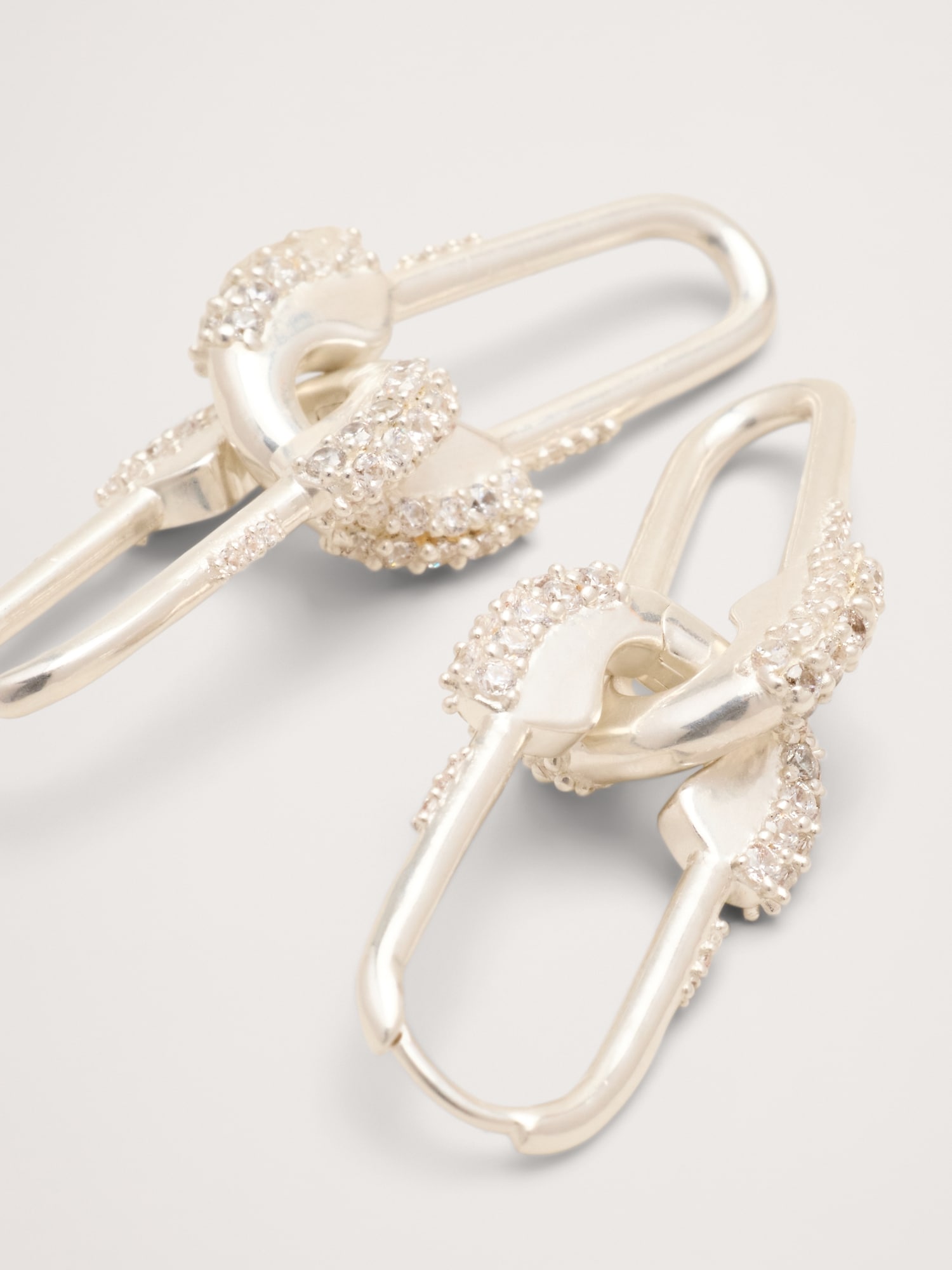 Image number 2 showing, Rhinestone Safety Pin Earrings