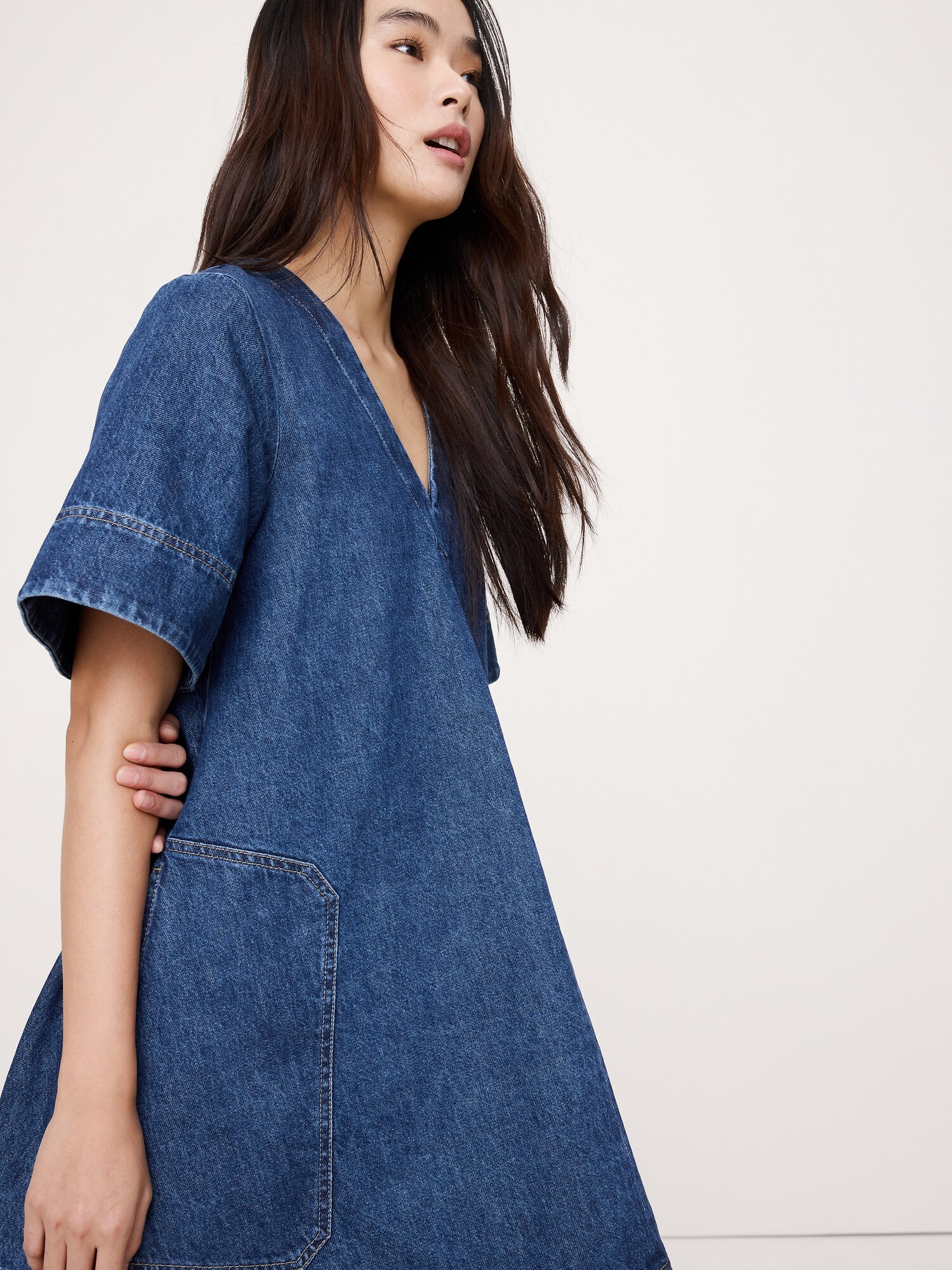 Image number 4 showing, Denim Mini Dress