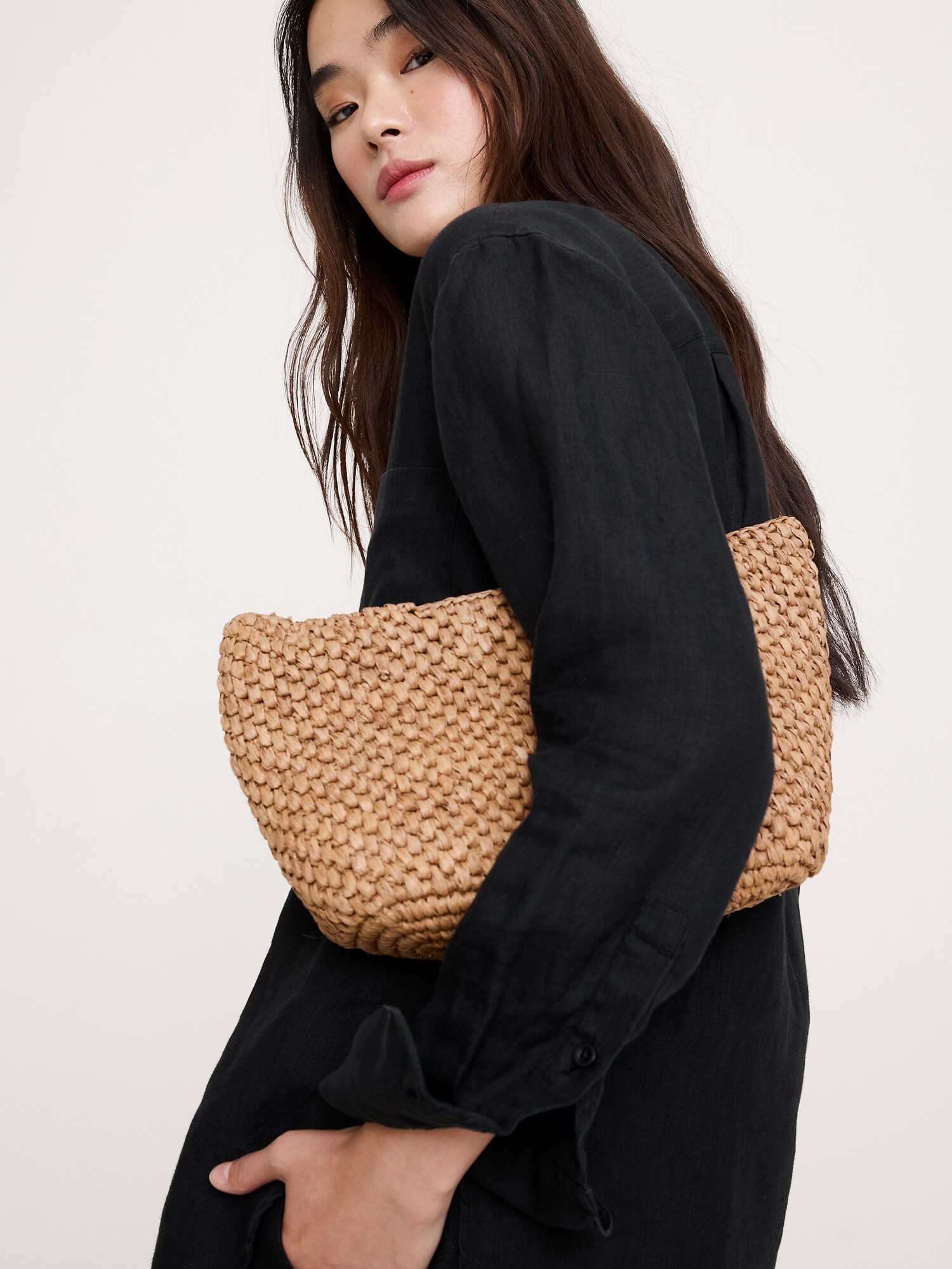 L'image numéro 4 présente Chemisier surdimensionné en lin