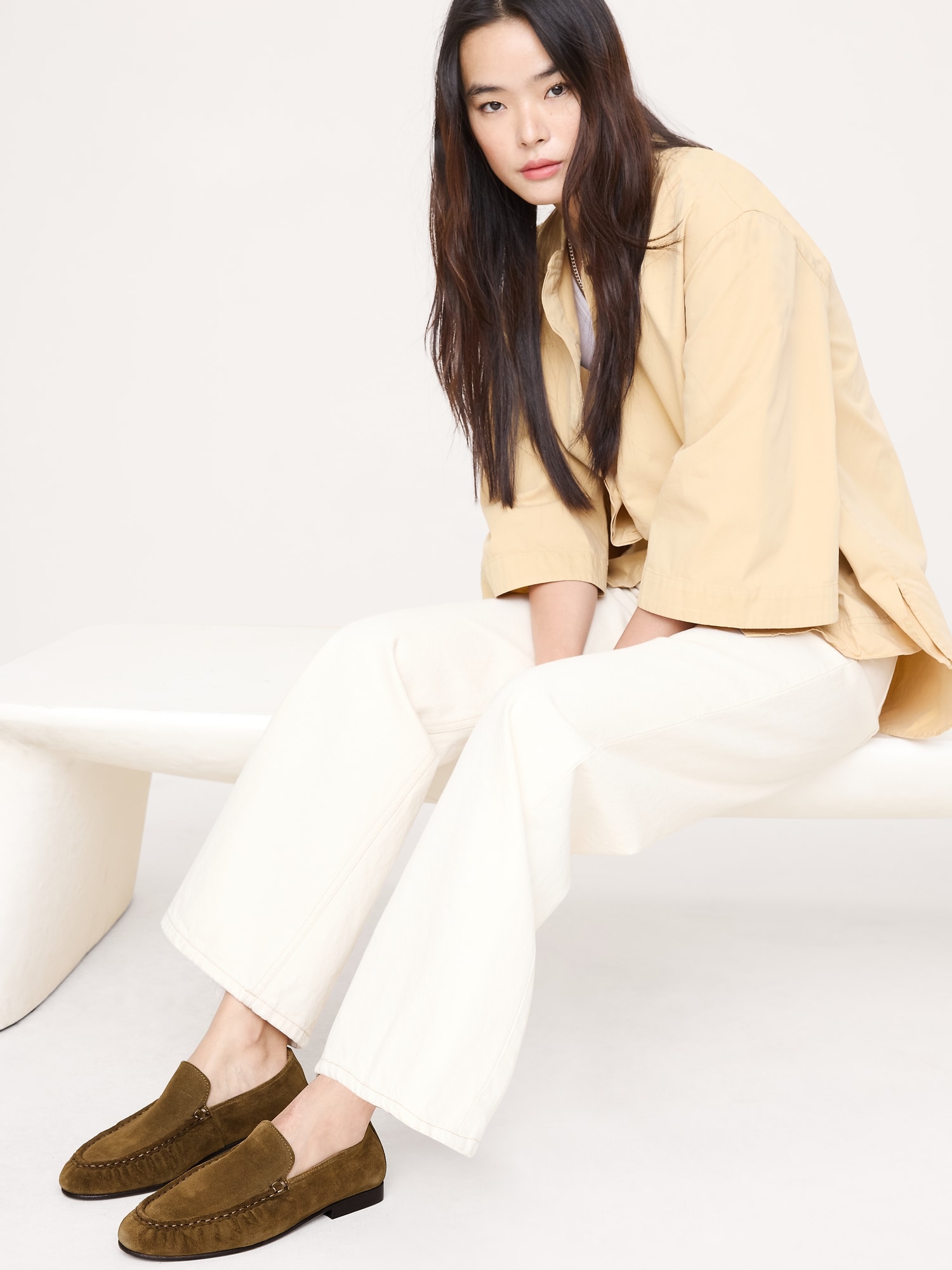 Image number 2 showing, Italian Suede Moc-Toe Loafer