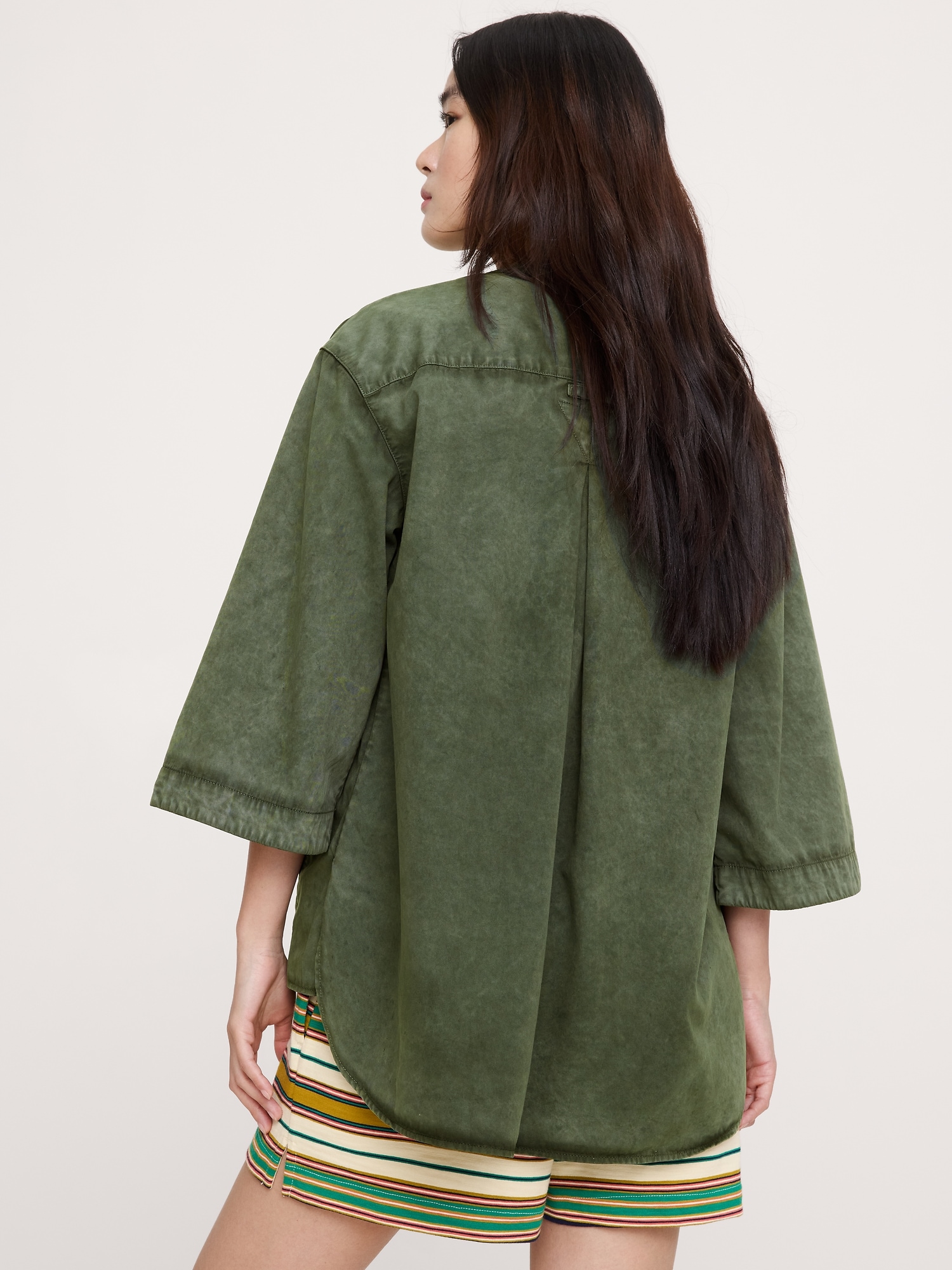 Image number 2 showing, Overdye Cotton Tunic Shirt