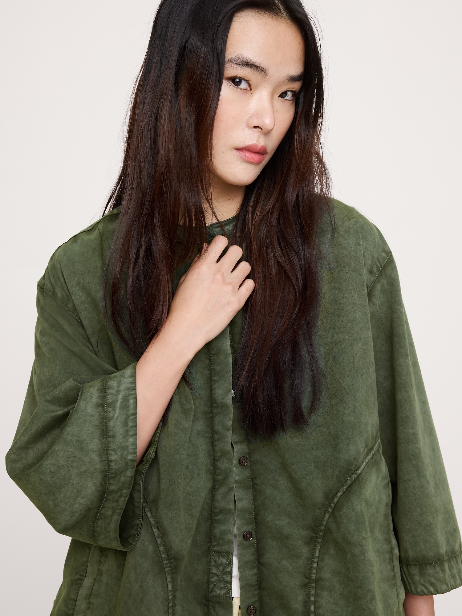 Image number 3 showing, Overdye Cotton Tunic Shirt