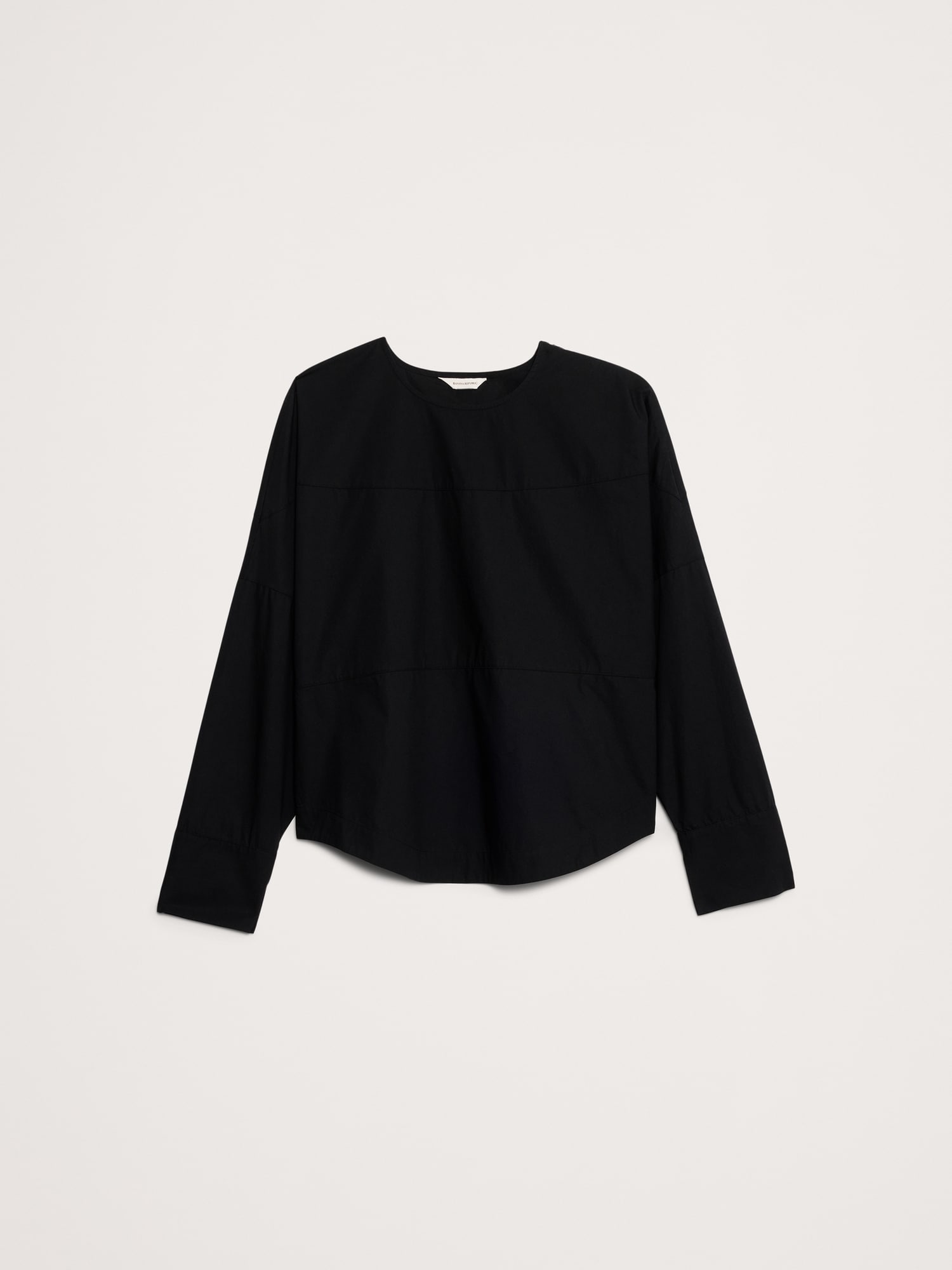 Image number 8 showing, Cotton Poplin Paneled Dolman Top