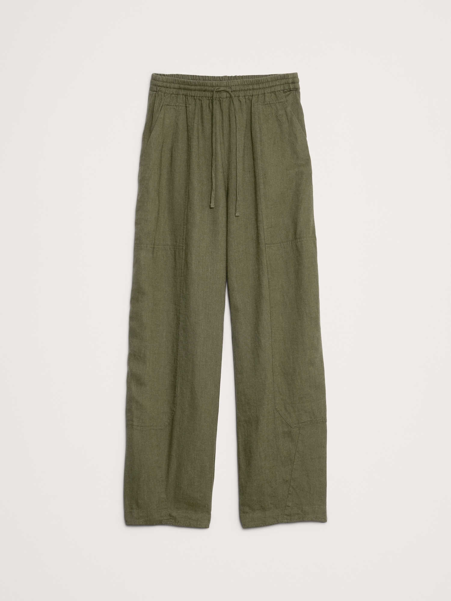 Image number 5 showing, Barrel-Leg Pull-On Pant in Linen