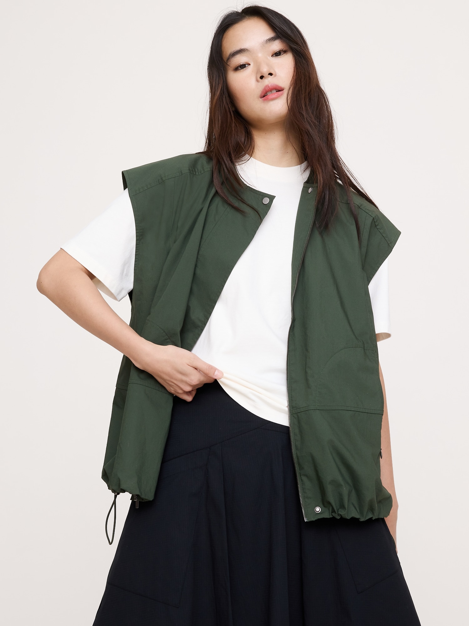 L'image numéro 5 présente Haut à ourlet ballon en popeline de coton