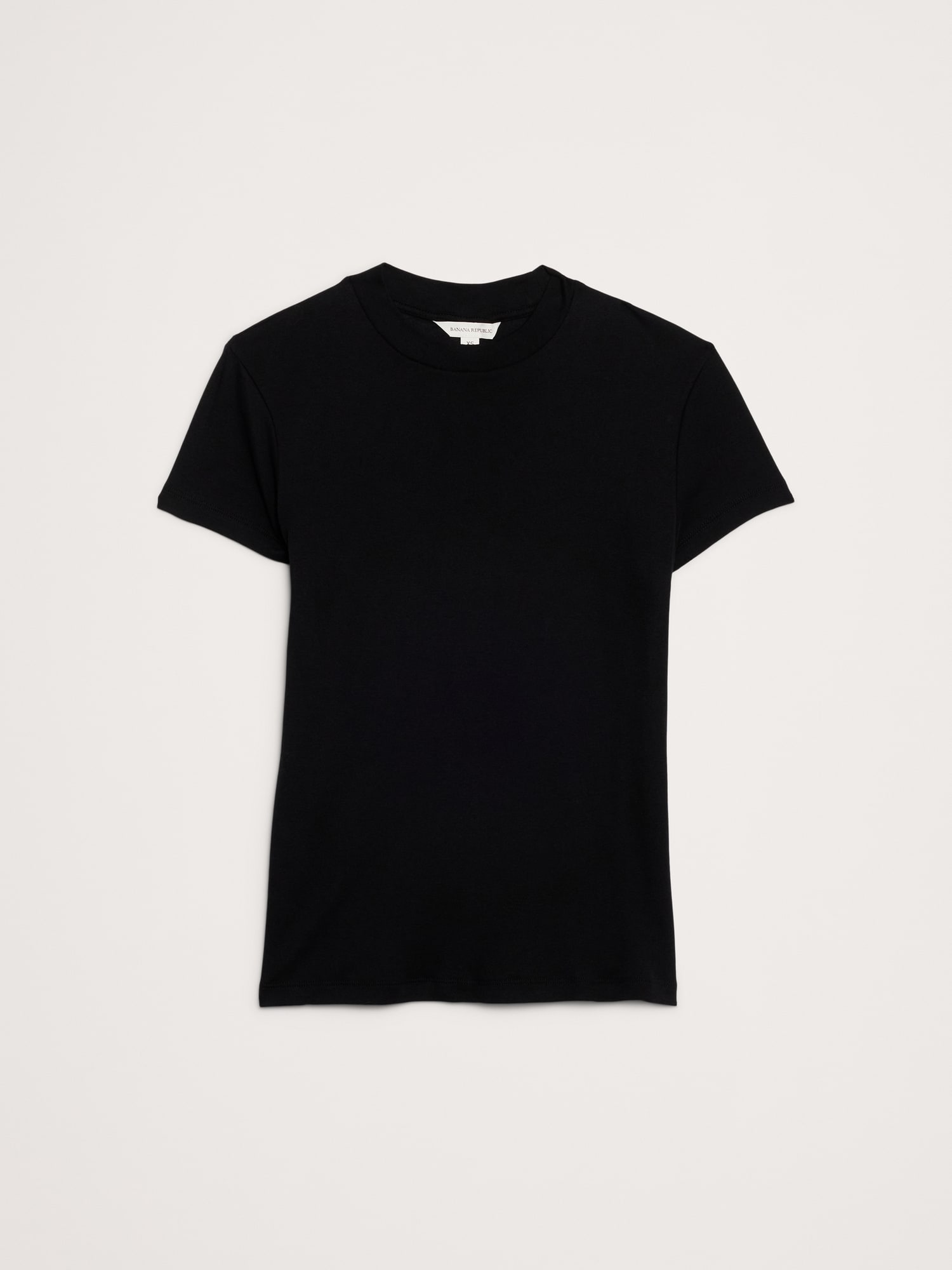 Image number 4 showing, Baby Rib Cotton Mock-Neck T-Shirt