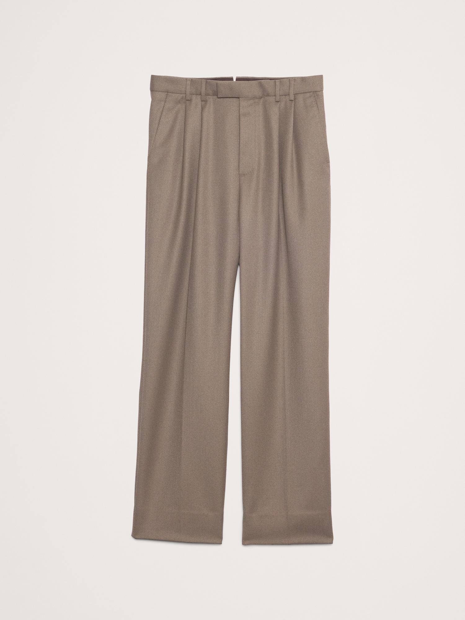 Image number 5 showing, Straight Pleated Twill Dress Pant