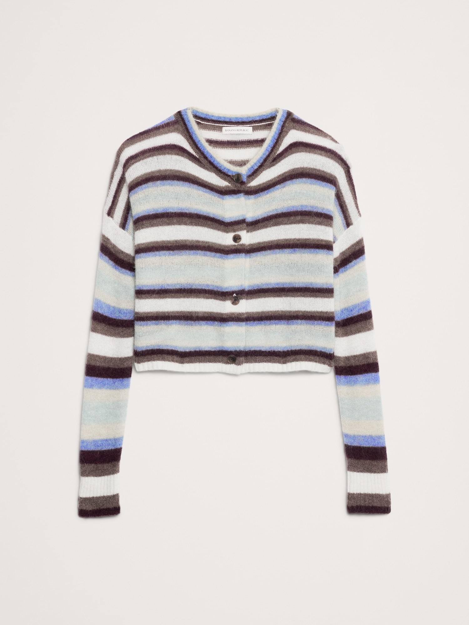 L'image numéro 2 présente Cardigan court en mélange d’alpaga italien