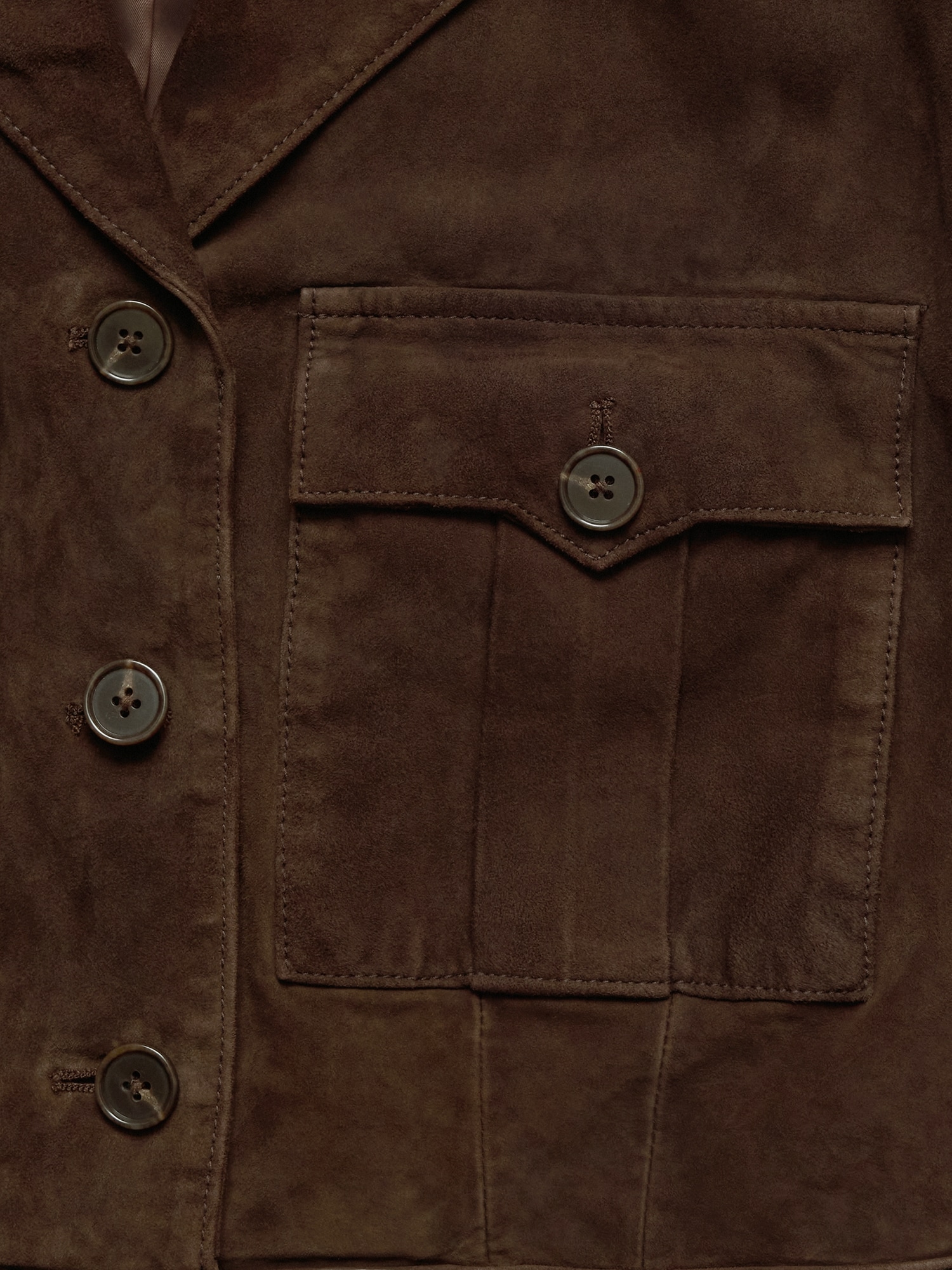 L'image numéro 7 présente Veste en suède à deux poches