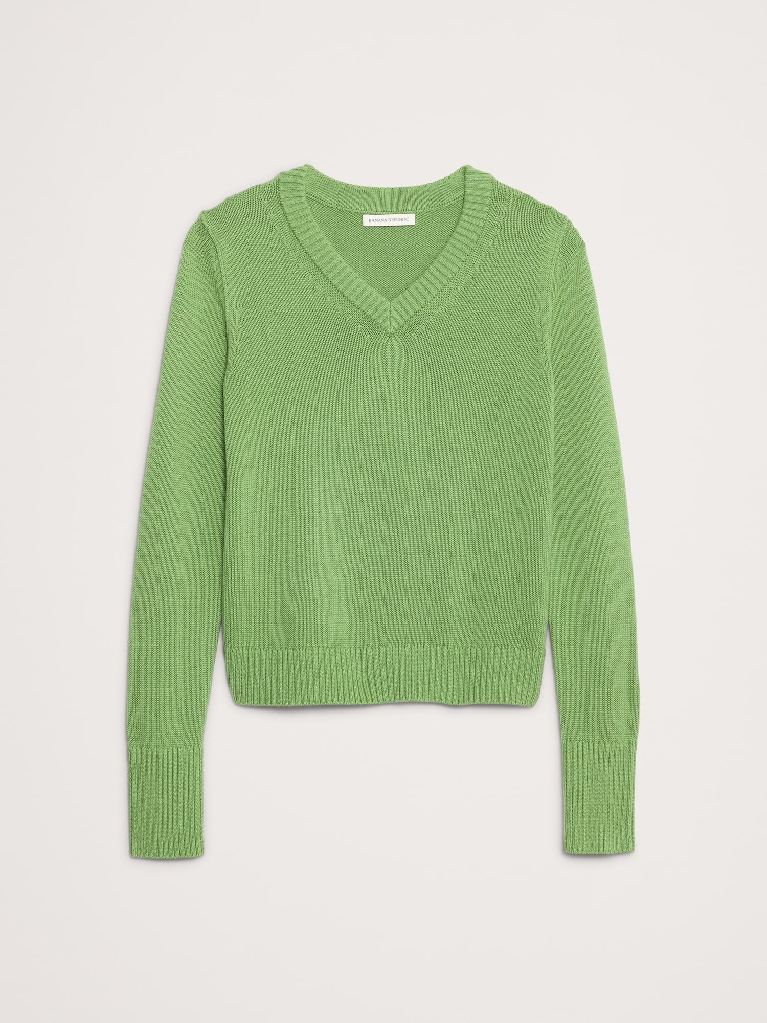 L'image numéro 7 présente Chandail à encolure en V en coton et soie Eversoft