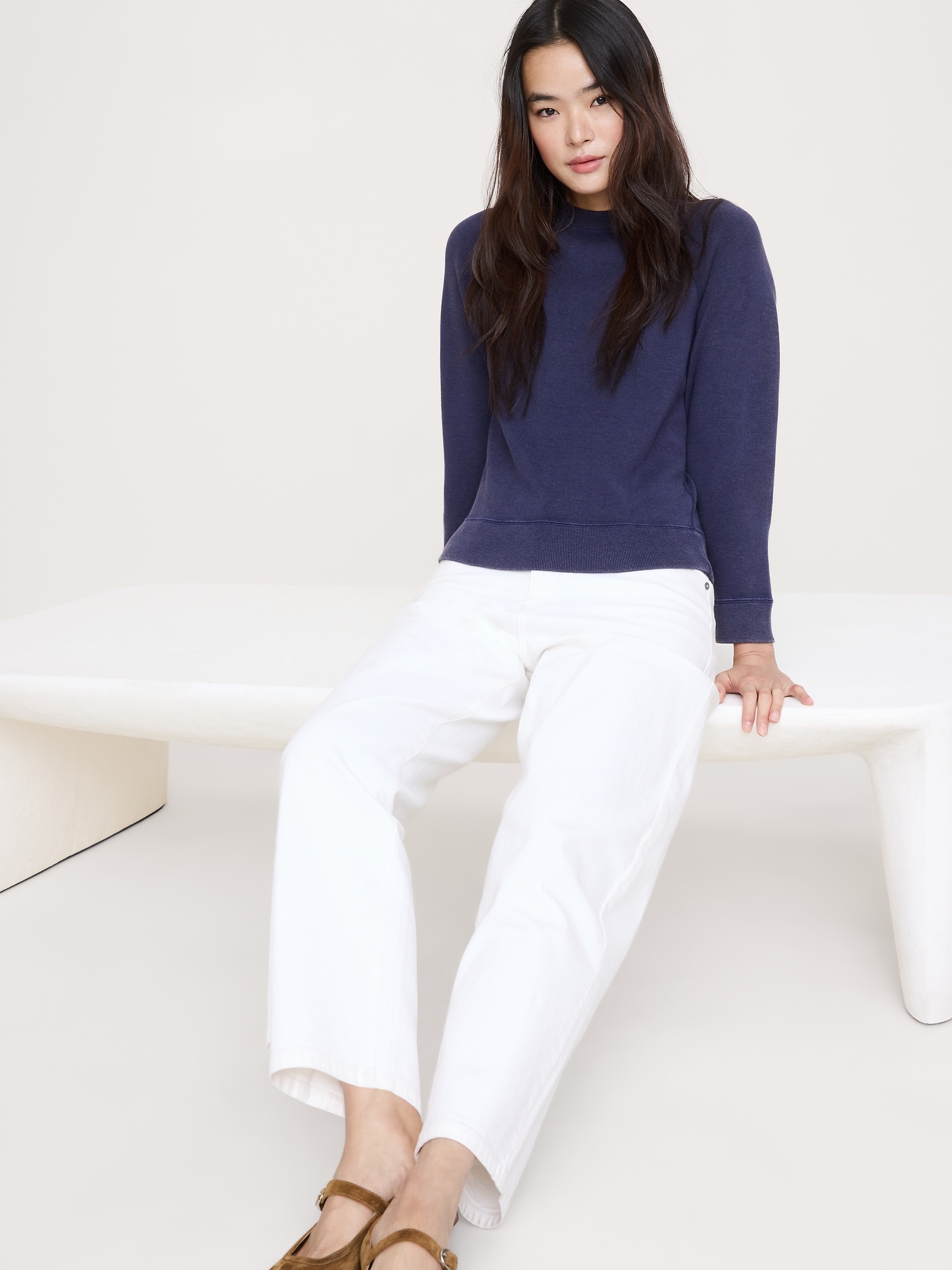 CHANDAIL EN COTON OUATÉ TEINT EN PLONGÉE