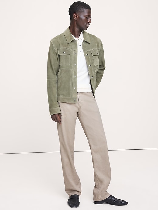 Pantalon Homme Banana Republic Coupe Droite - Taille 34, Entrejambe 30 Pouces, Couleur Rouge-brun - Occasion Excellent état
